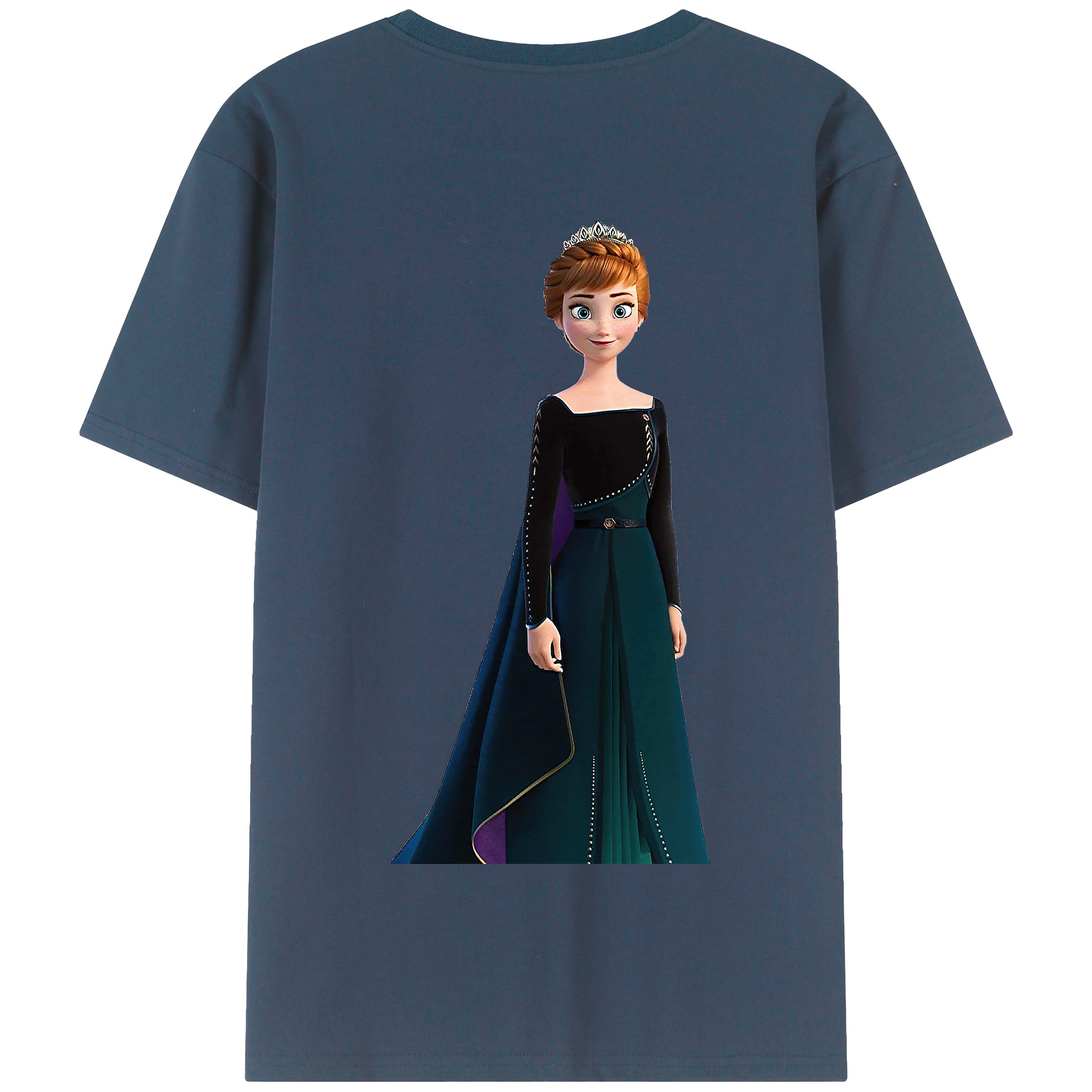 （画像用） アナと雪の女王 アンナ エルサ Frozen Anna Elsa 綿100％半袖Tシャツ（背面プリント）