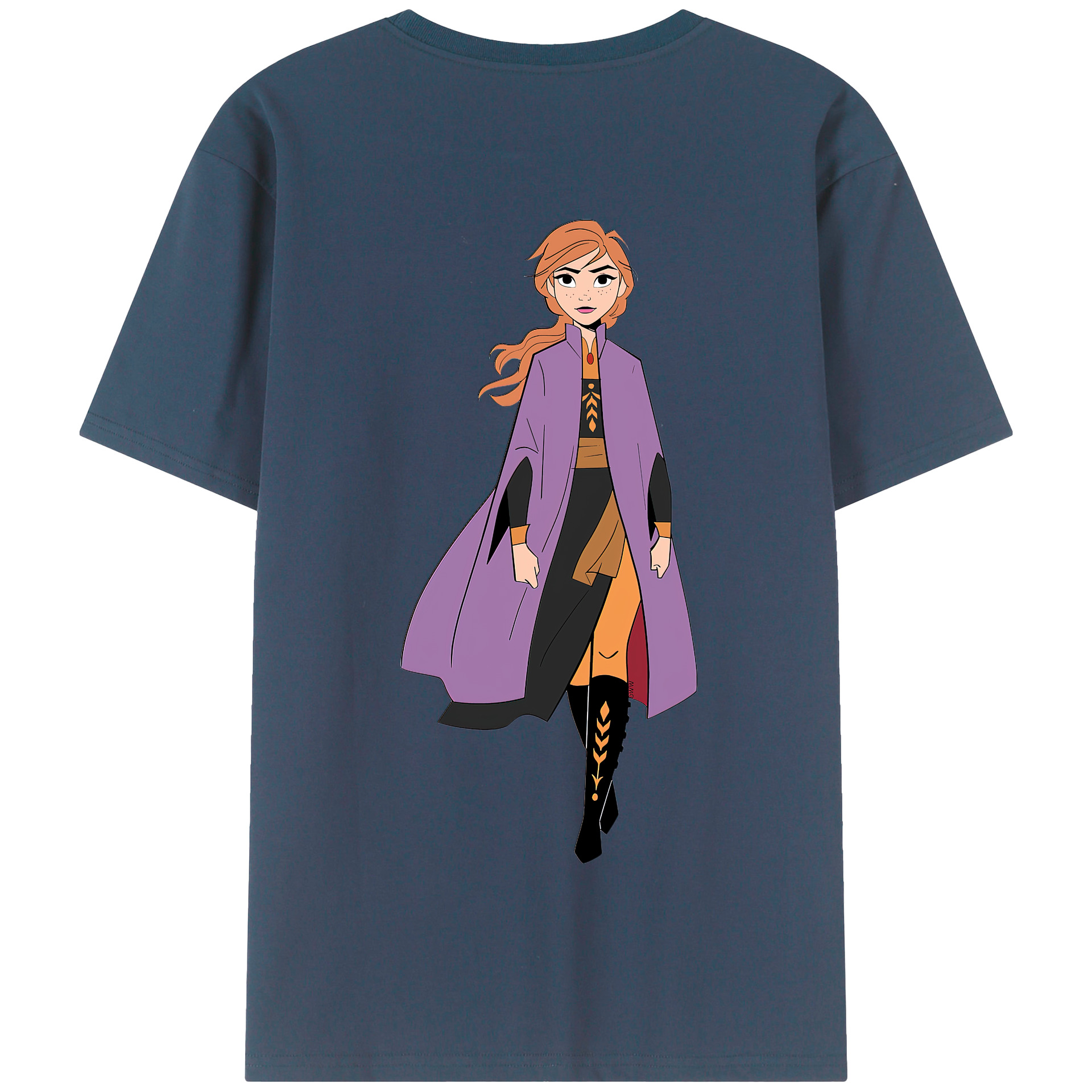 （画像用） アナと雪の女王 アンナ エルサ Frozen Anna Elsa 綿100％半袖Tシャツ（背面プリント）