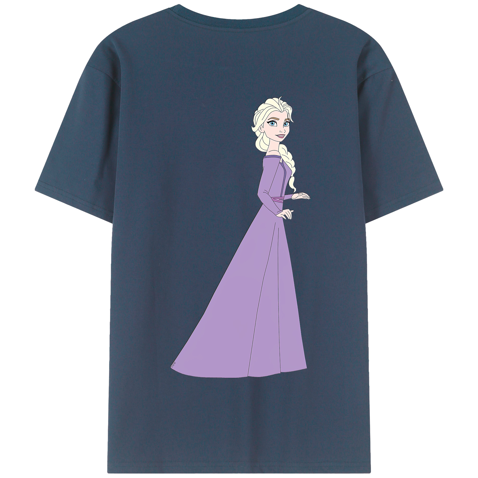 （画像用） アナと雪の女王 アンナ エルサ Frozen Anna Elsa 綿100％半袖Tシャツ（背面プリント）