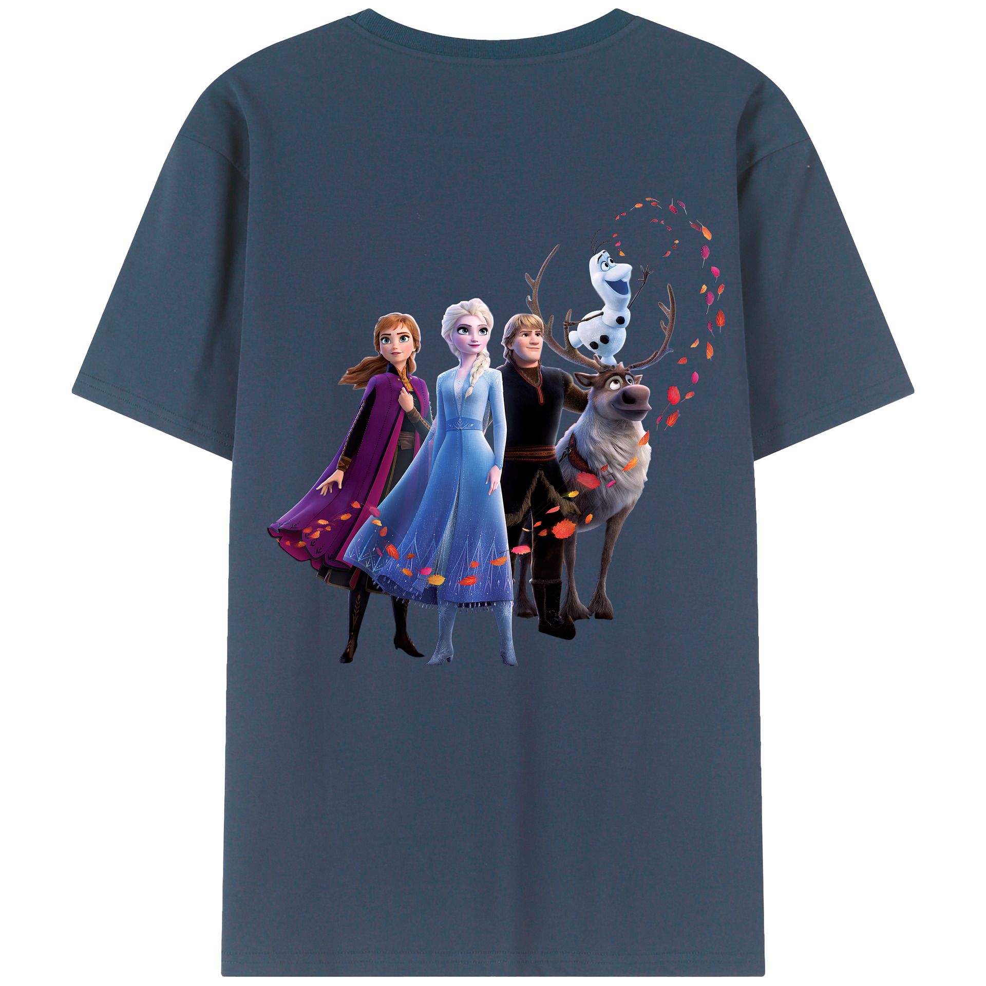 （画像用） アナと雪の女王 アンナ エルサ Frozen Anna Elsa 綿100％半袖Tシャツ（背面プリント）