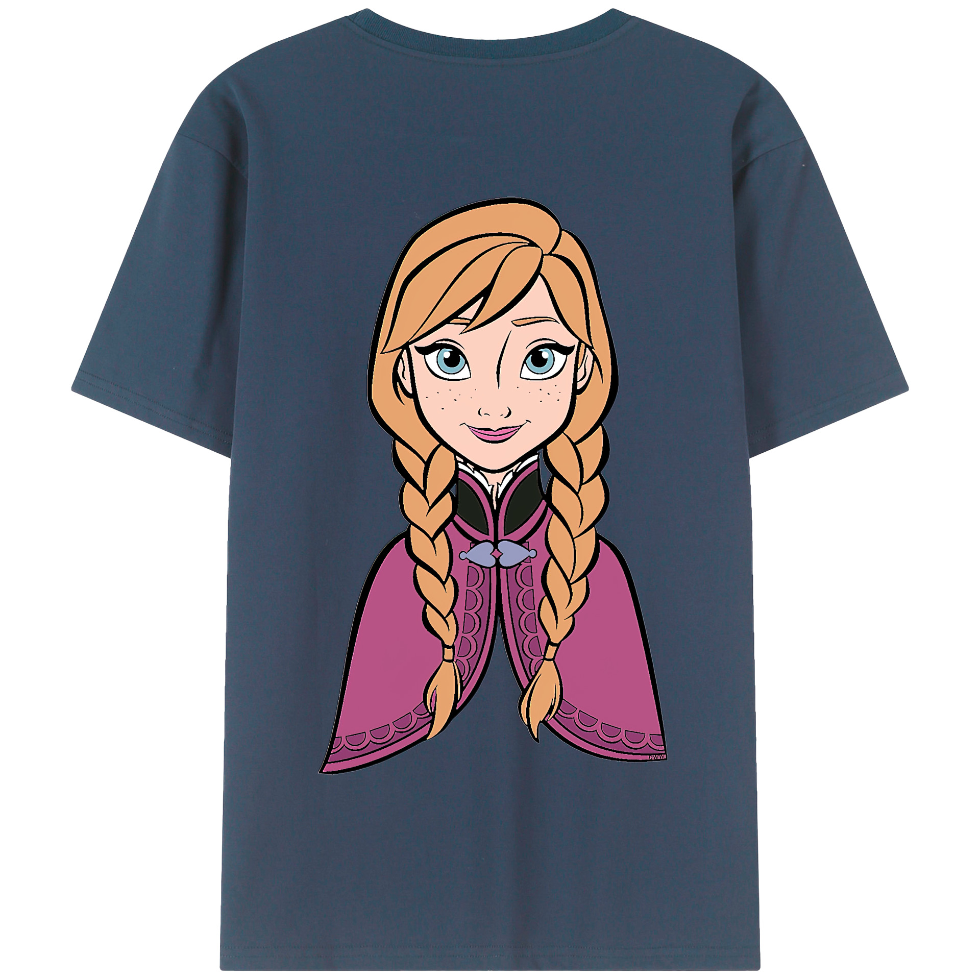 （画像用） アナと雪の女王 アンナ エルサ Frozen Anna Elsa 綿100％半袖Tシャツ（背面プリント）