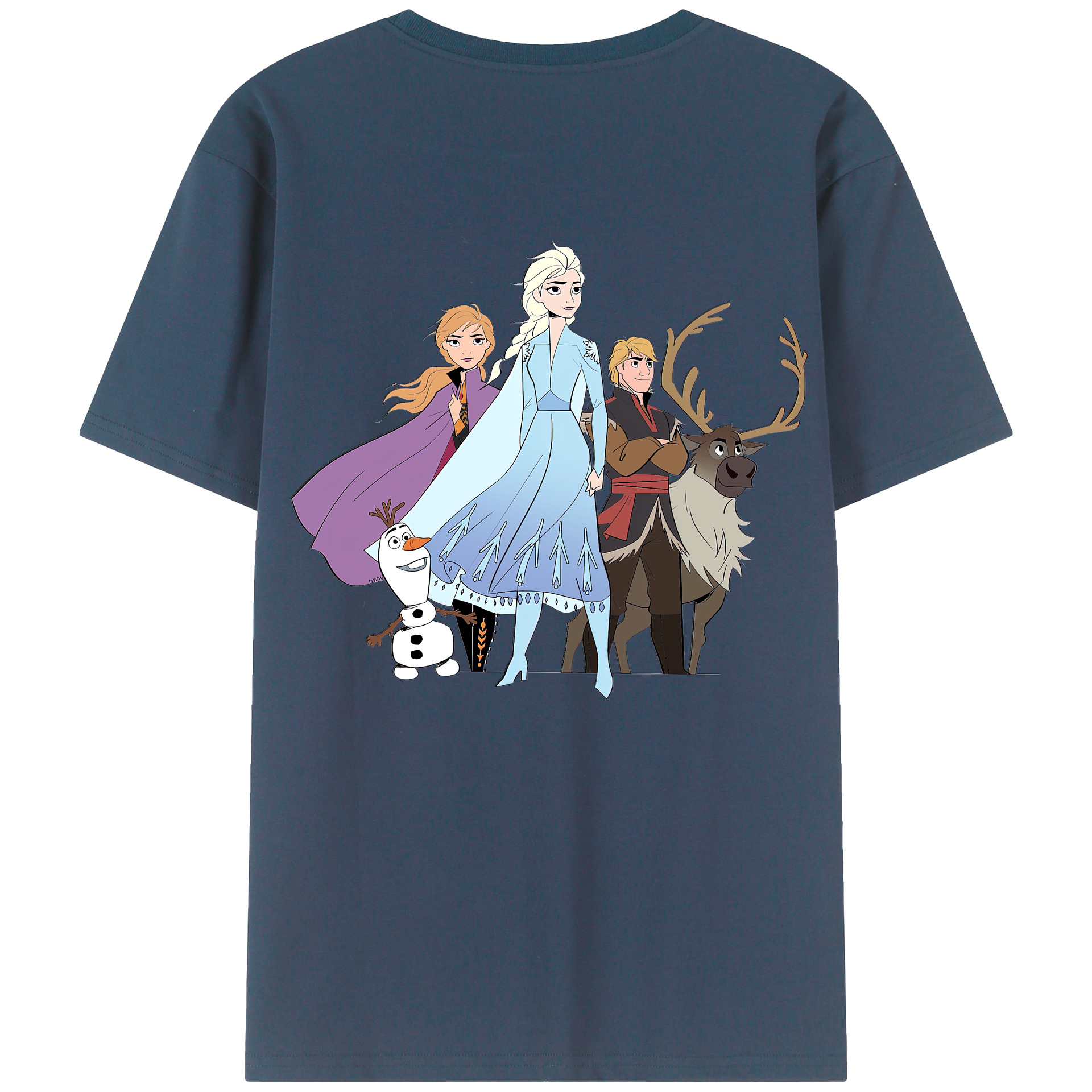 （画像用） アナと雪の女王 アンナ エルサ Frozen Anna Elsa 綿100％半袖Tシャツ（背面プリント）