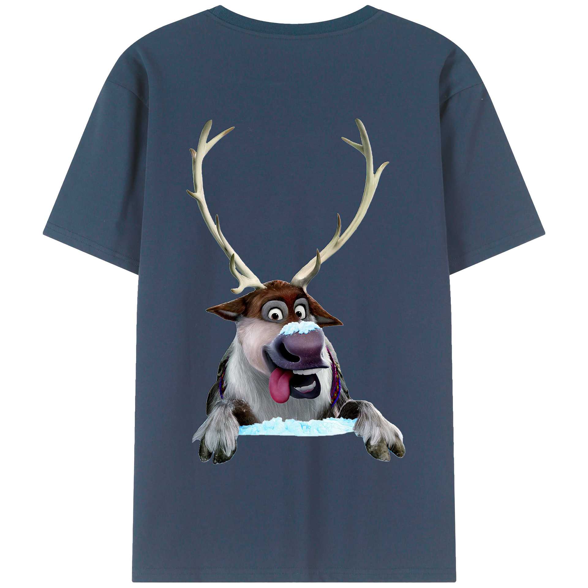 アナと雪の女王 アンナ エルサ Frozen Anna Elsa 綿100％半袖Tシャツ（背面プリント）