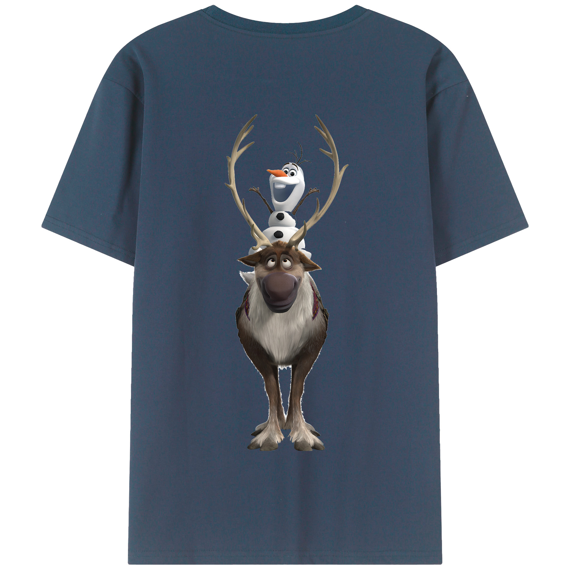 （画像用） アナと雪の女王 アンナ エルサ Frozen Anna Elsa 綿100％半袖Tシャツ（背面プリント）