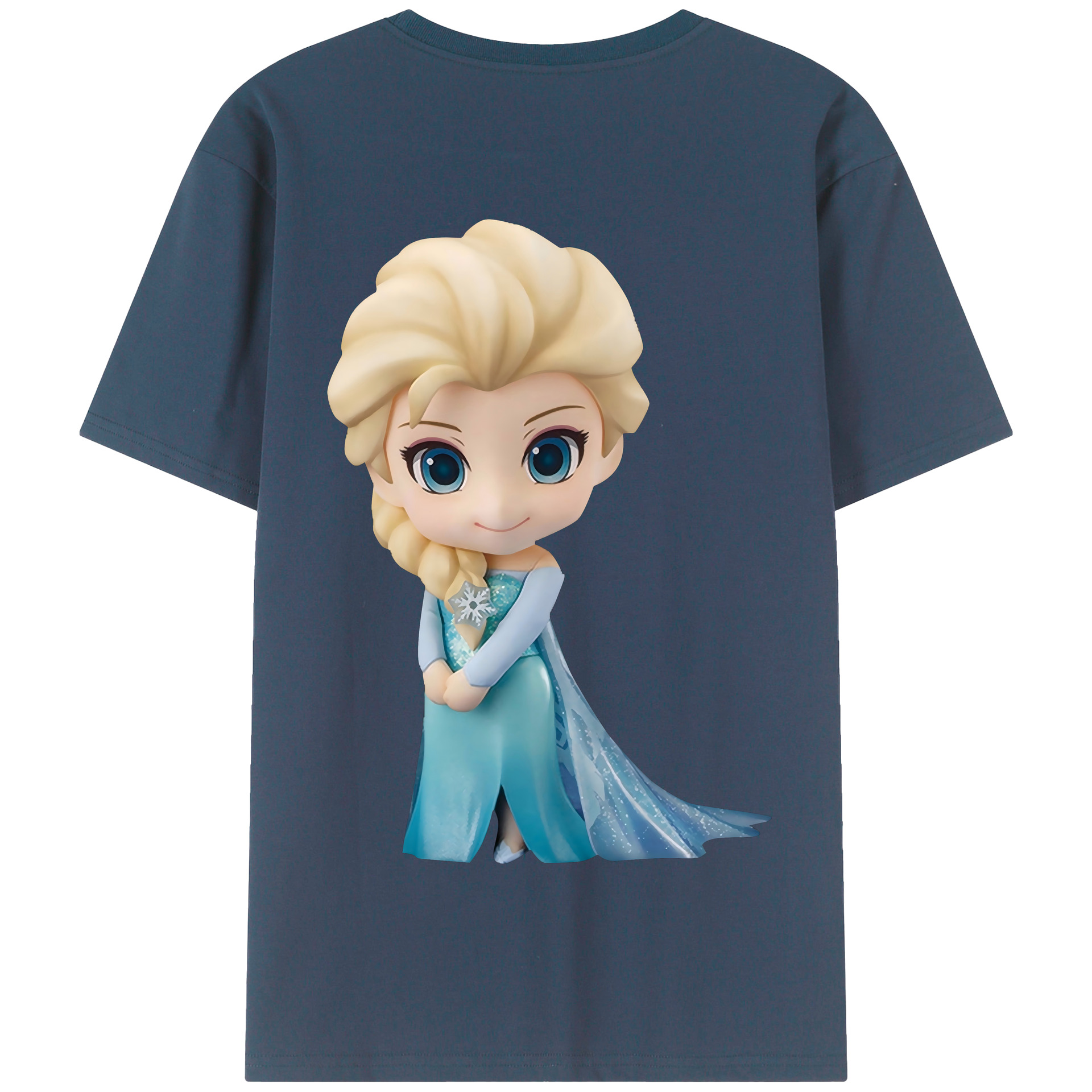 （画像用） アナと雪の女王 アンナ エルサ Frozen Anna Elsa 綿100％半袖Tシャツ（背面プリント）