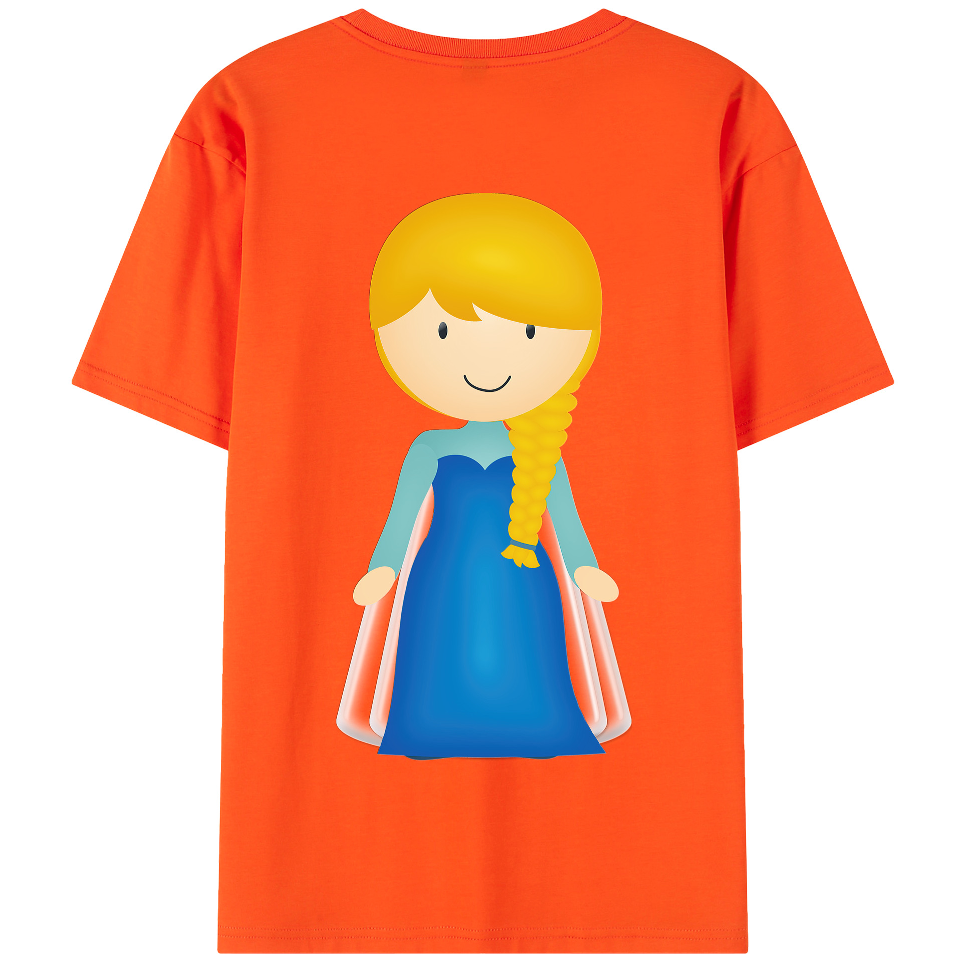 （画像用） アナと雪の女王 アンナ エルサ Frozen Anna Elsa 綿100％半袖Tシャツ（背面プリント）
