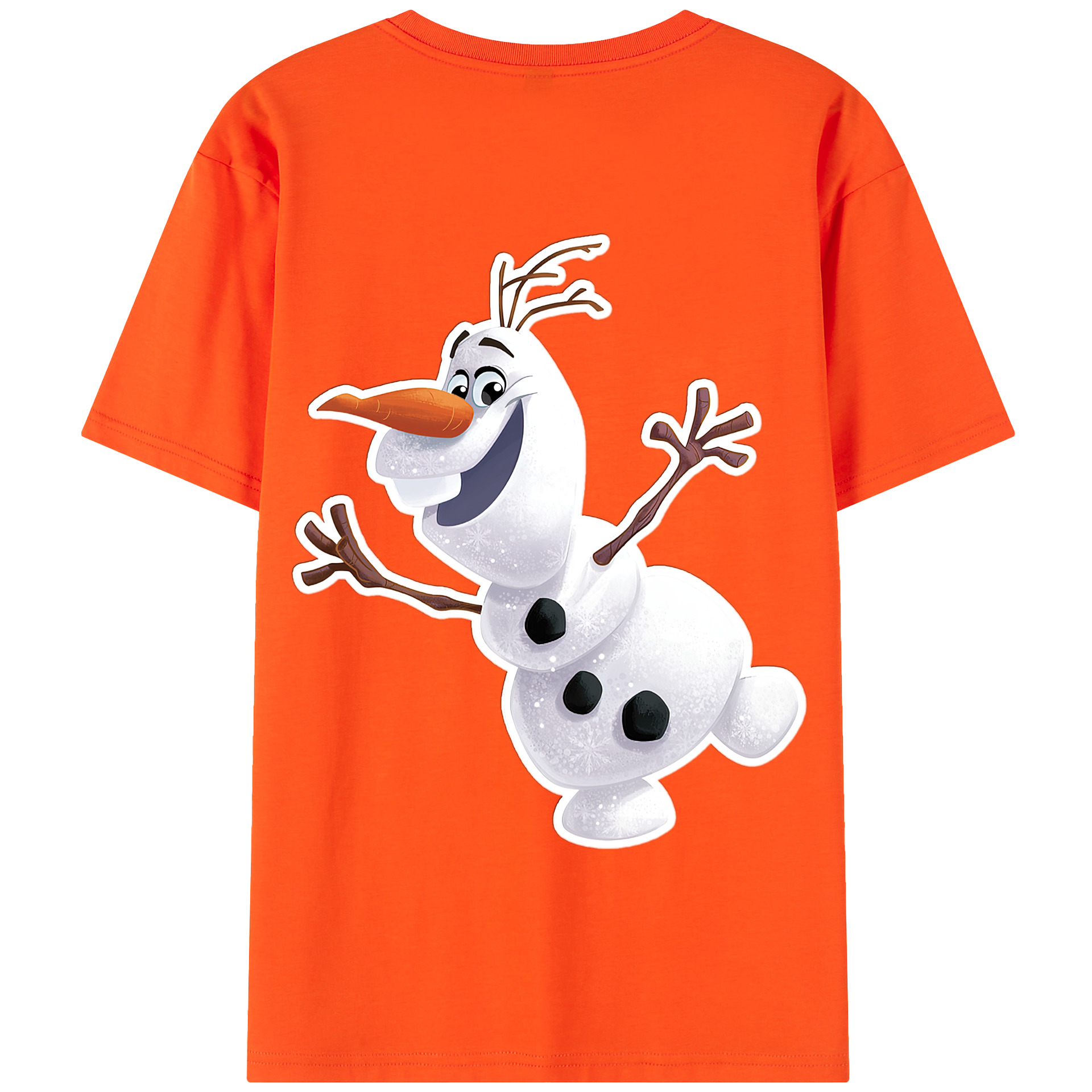 （画像用） アナと雪の女王 アンナ エルサ Frozen Anna Elsa 綿100％半袖Tシャツ（背面プリント）