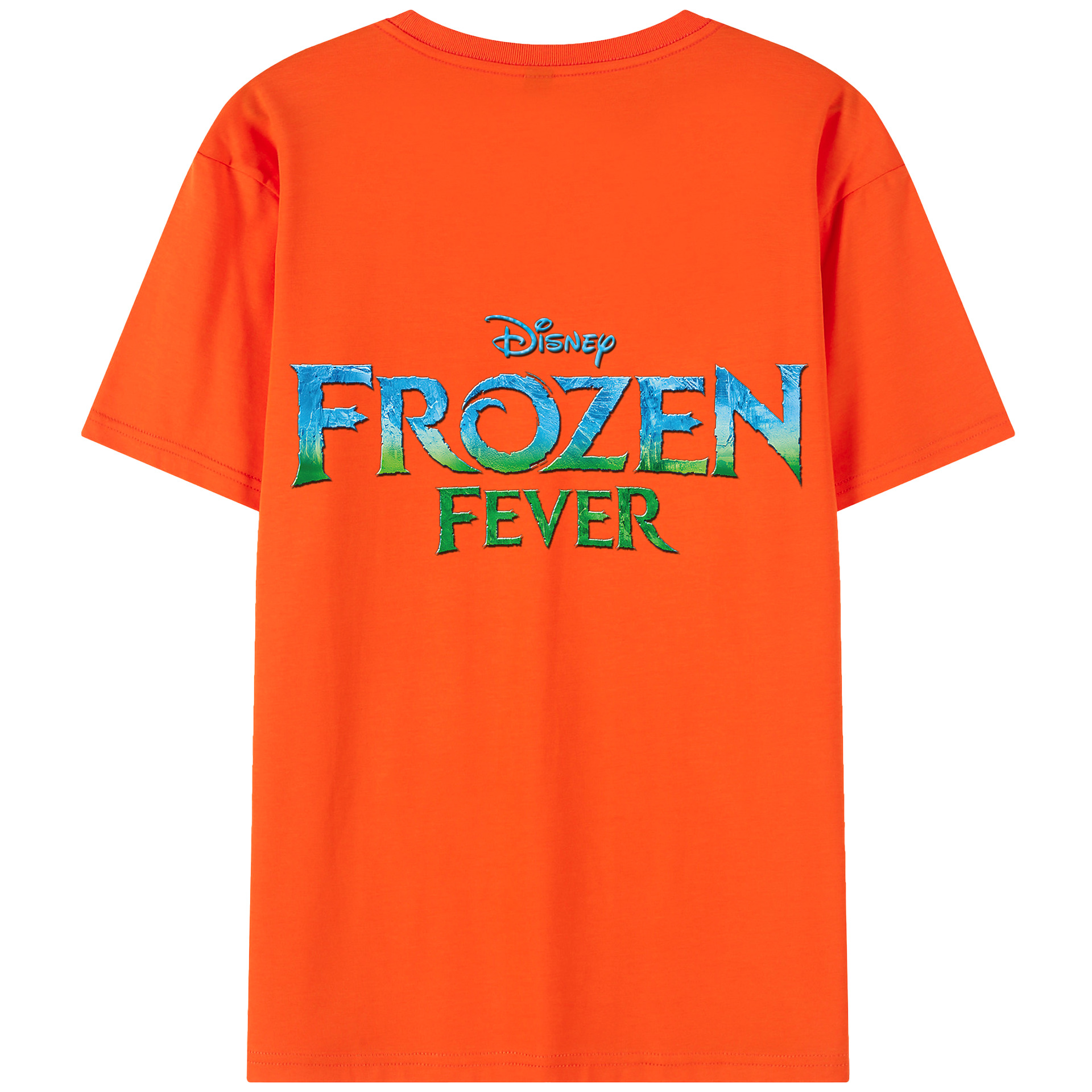 （画像用） アナと雪の女王 アンナ エルサ Frozen Anna Elsa 綿100％半袖Tシャツ（背面プリント）