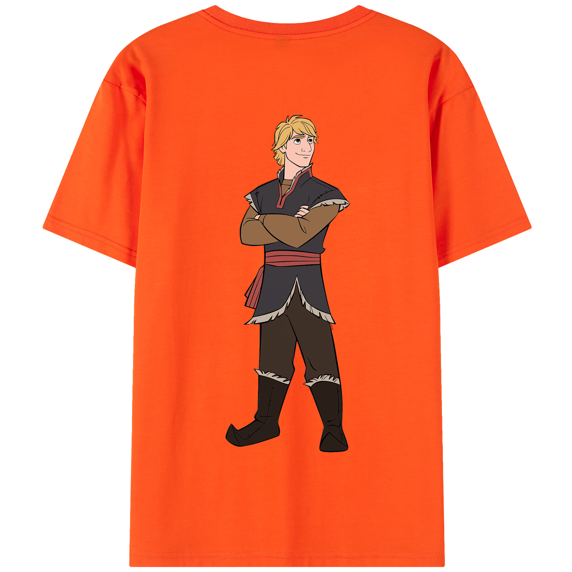 （画像用） アナと雪の女王 アンナ エルサ Frozen Anna Elsa 綿100％半袖Tシャツ（背面プリント）