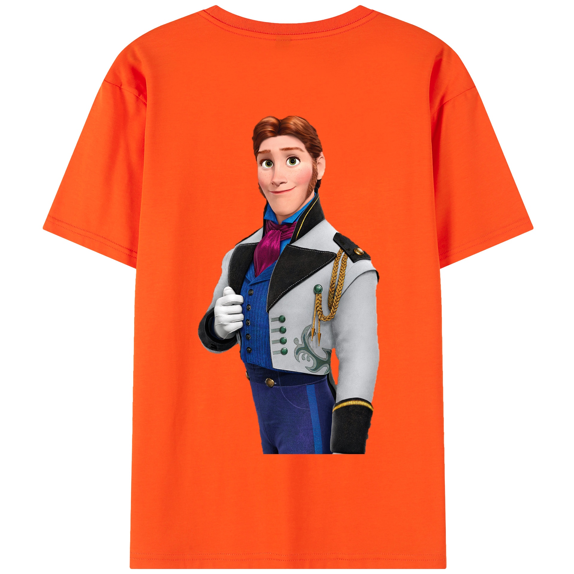 （画像用） アナと雪の女王 アンナ エルサ Frozen Anna Elsa 綿100％半袖Tシャツ（背面プリント）