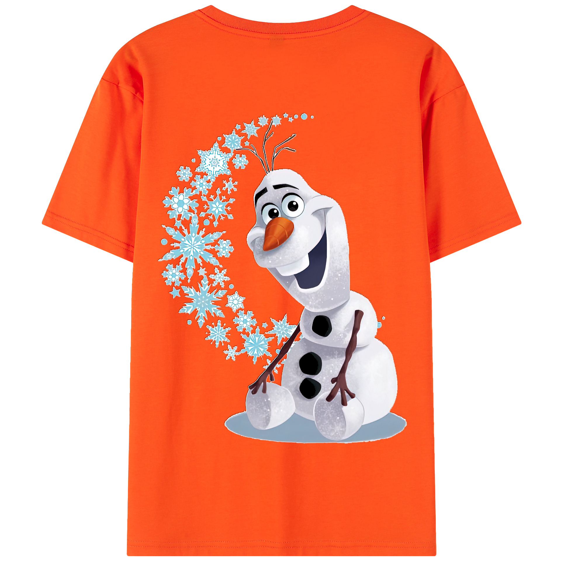 （画像用） アナと雪の女王 アンナ エルサ Frozen Anna Elsa 綿100％半袖Tシャツ（背面プリント）