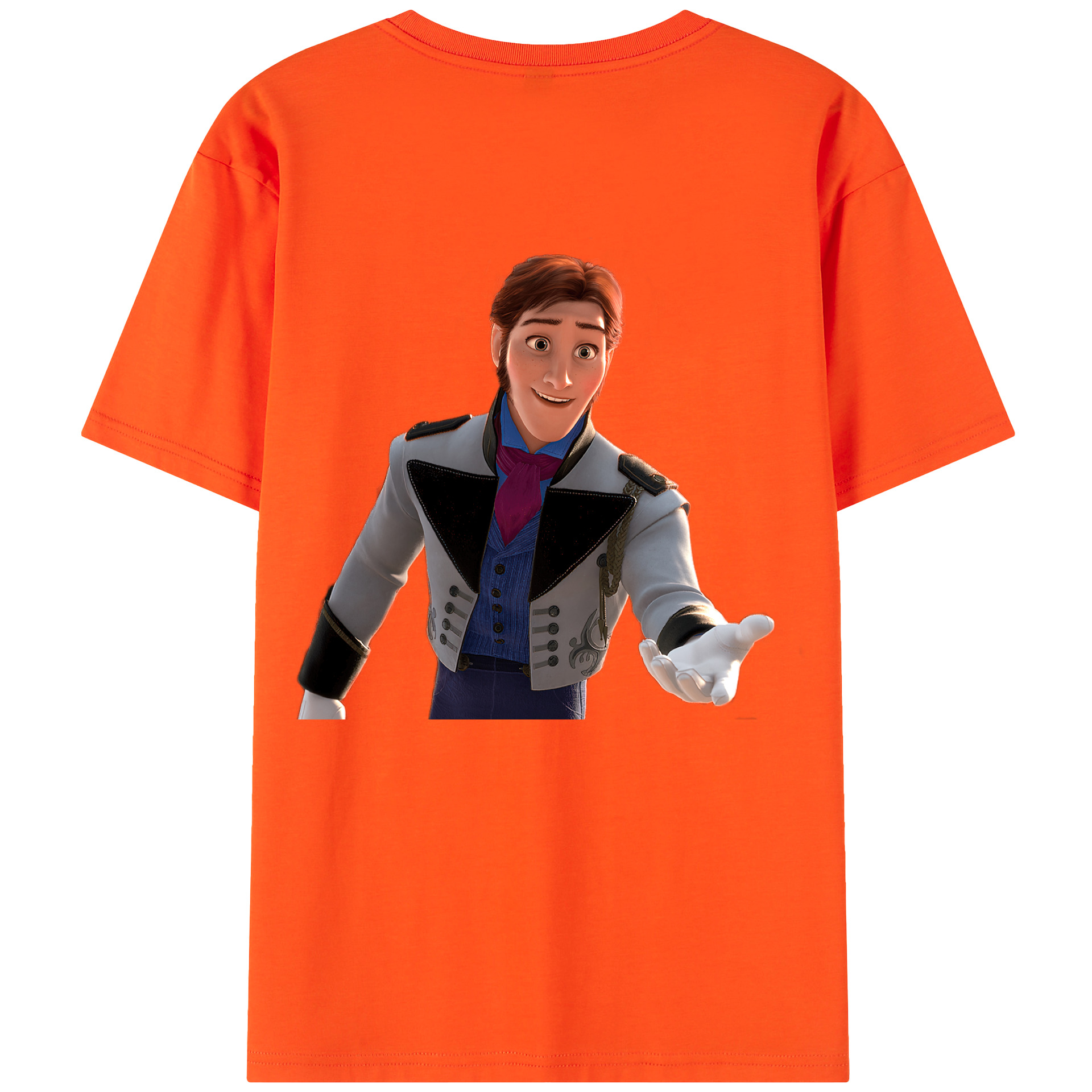 （画像用） アナと雪の女王 アンナ エルサ Frozen Anna Elsa 綿100％半袖Tシャツ（背面プリント）