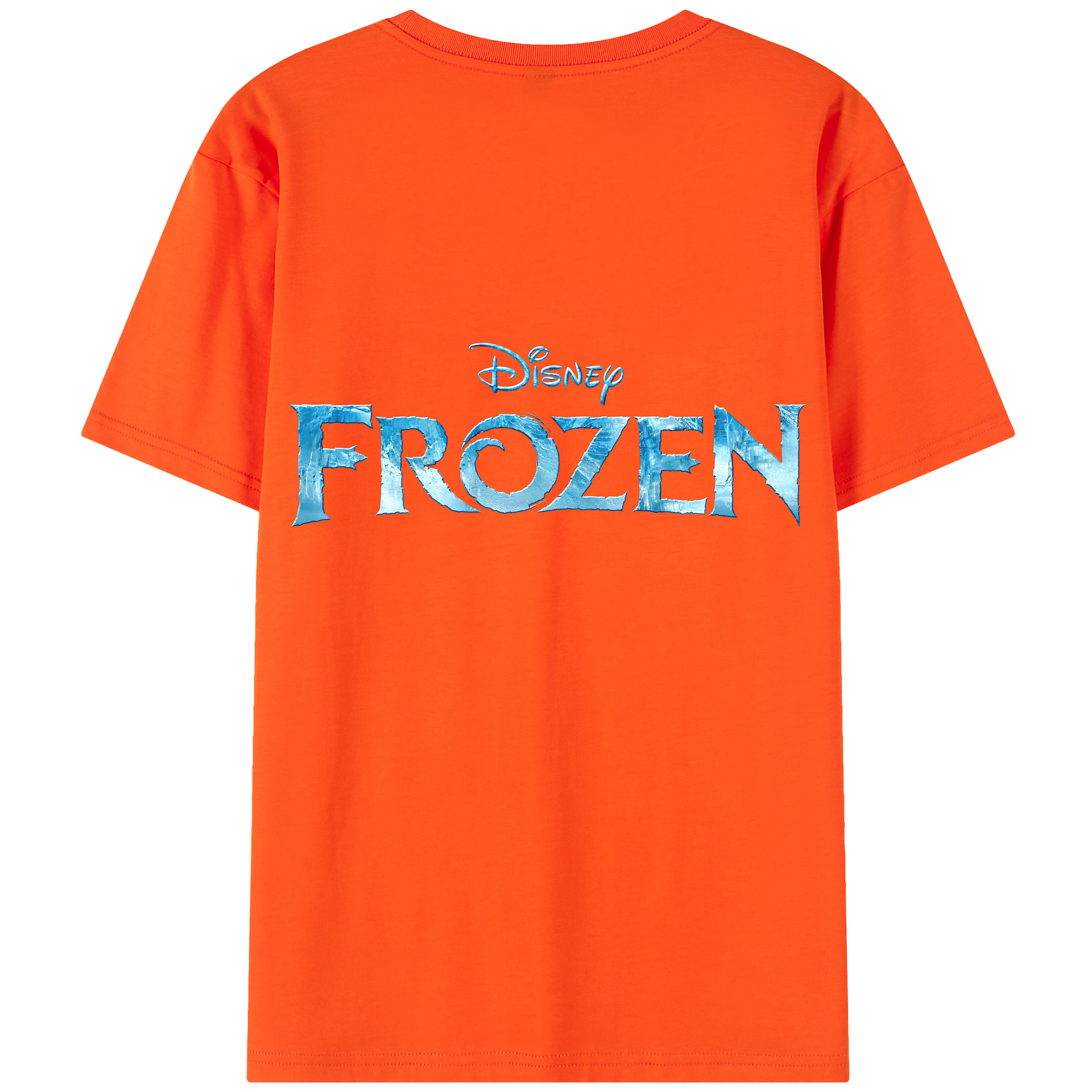 （画像用） アナと雪の女王 アンナ エルサ Frozen Anna Elsa 綿100％半袖Tシャツ（背面プリント）