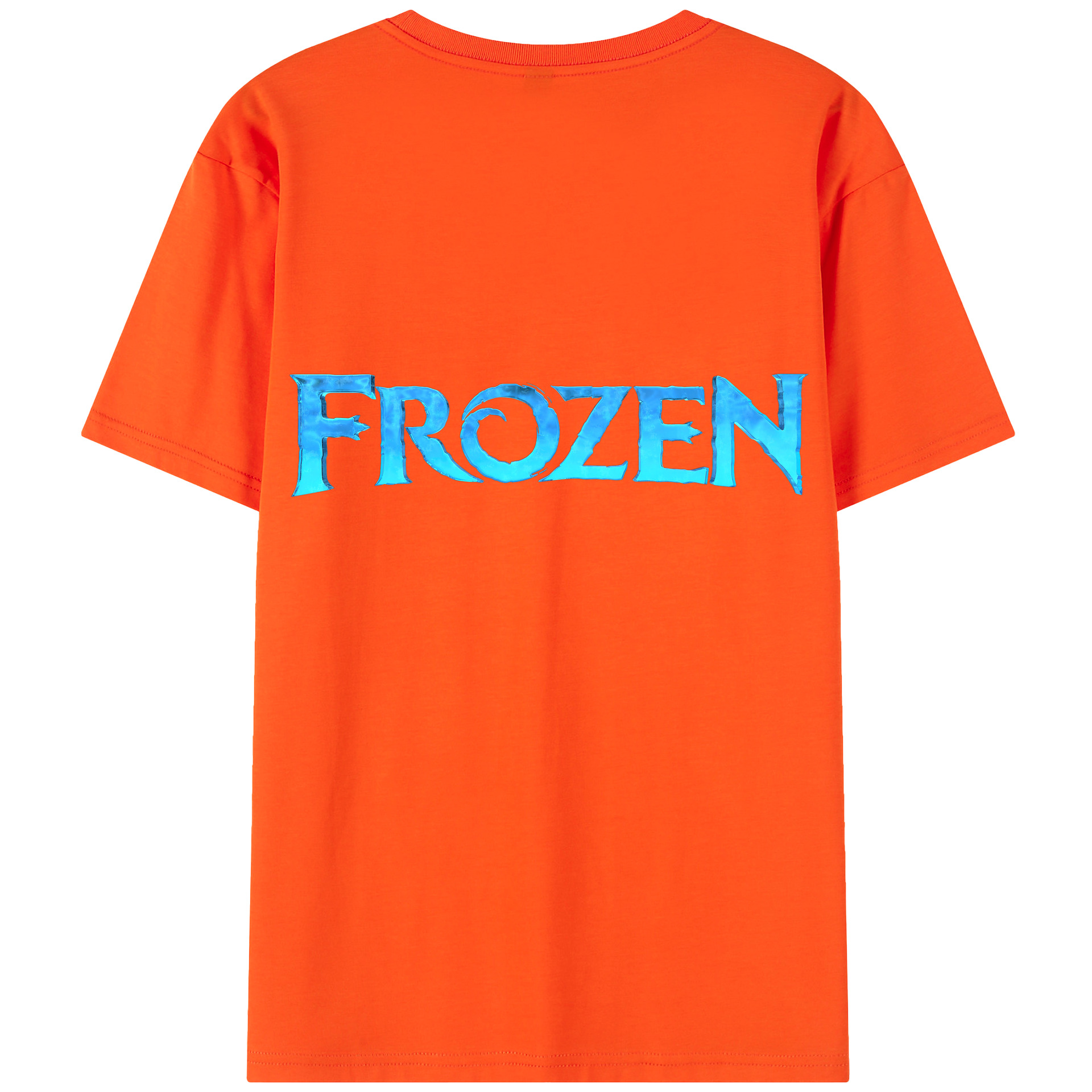 （画像用） アナと雪の女王 アンナ エルサ Frozen Anna Elsa 綿100％半袖Tシャツ（背面プリント）