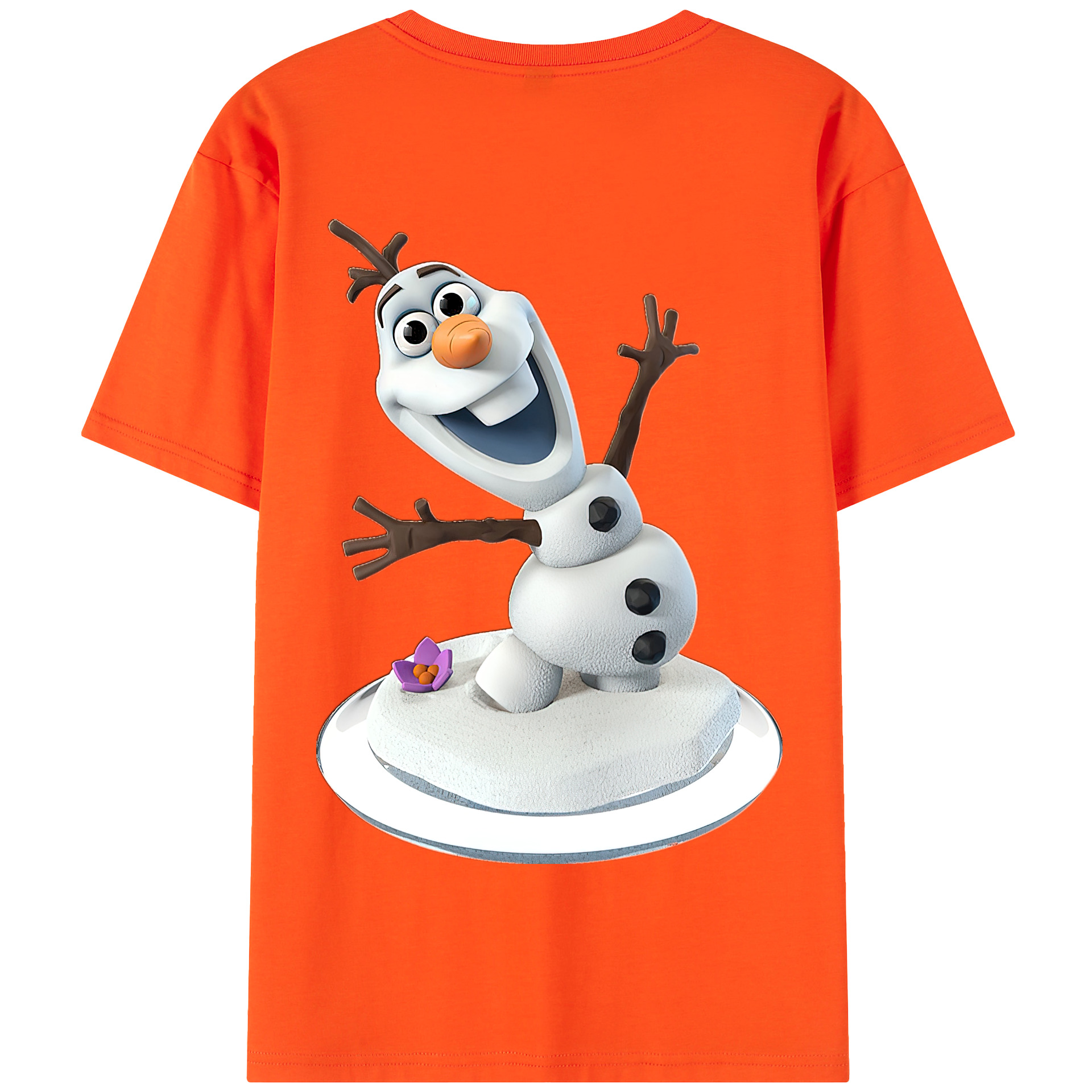 （画像用） アナと雪の女王 アンナ エルサ Frozen Anna Elsa 綿100％半袖Tシャツ（背面プリント）