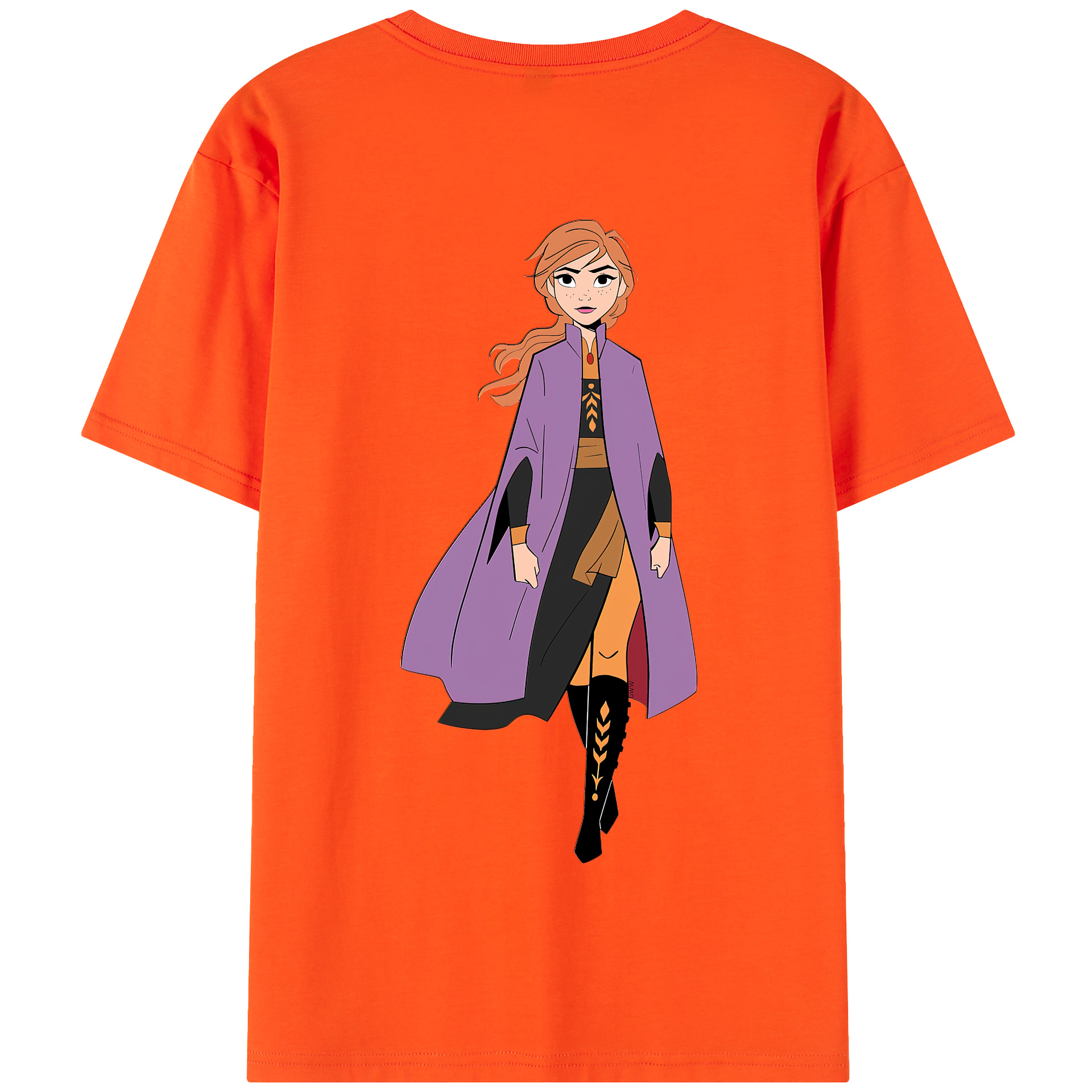 （画像用） アナと雪の女王 アンナ エルサ Frozen Anna Elsa 綿100％半袖Tシャツ（背面プリント）