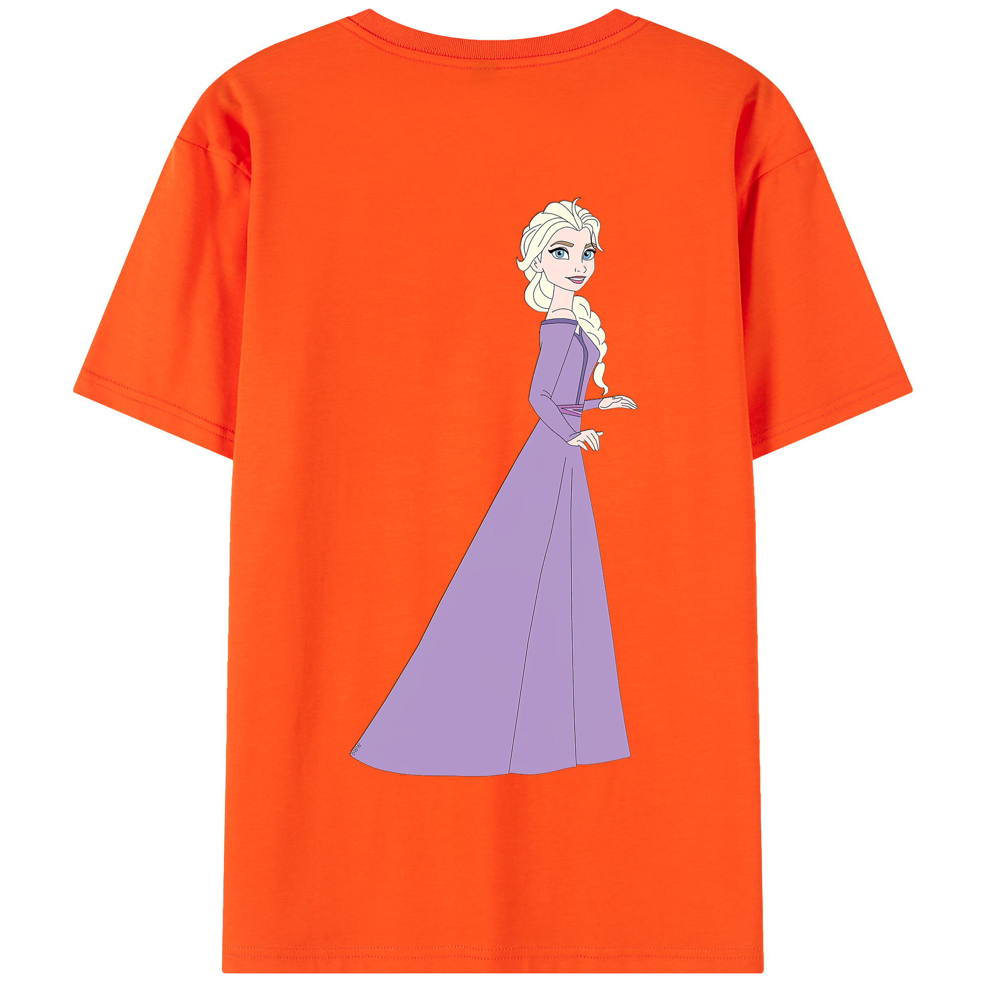 （画像用） アナと雪の女王 アンナ エルサ Frozen Anna Elsa 綿100％半袖Tシャツ（背面プリント）