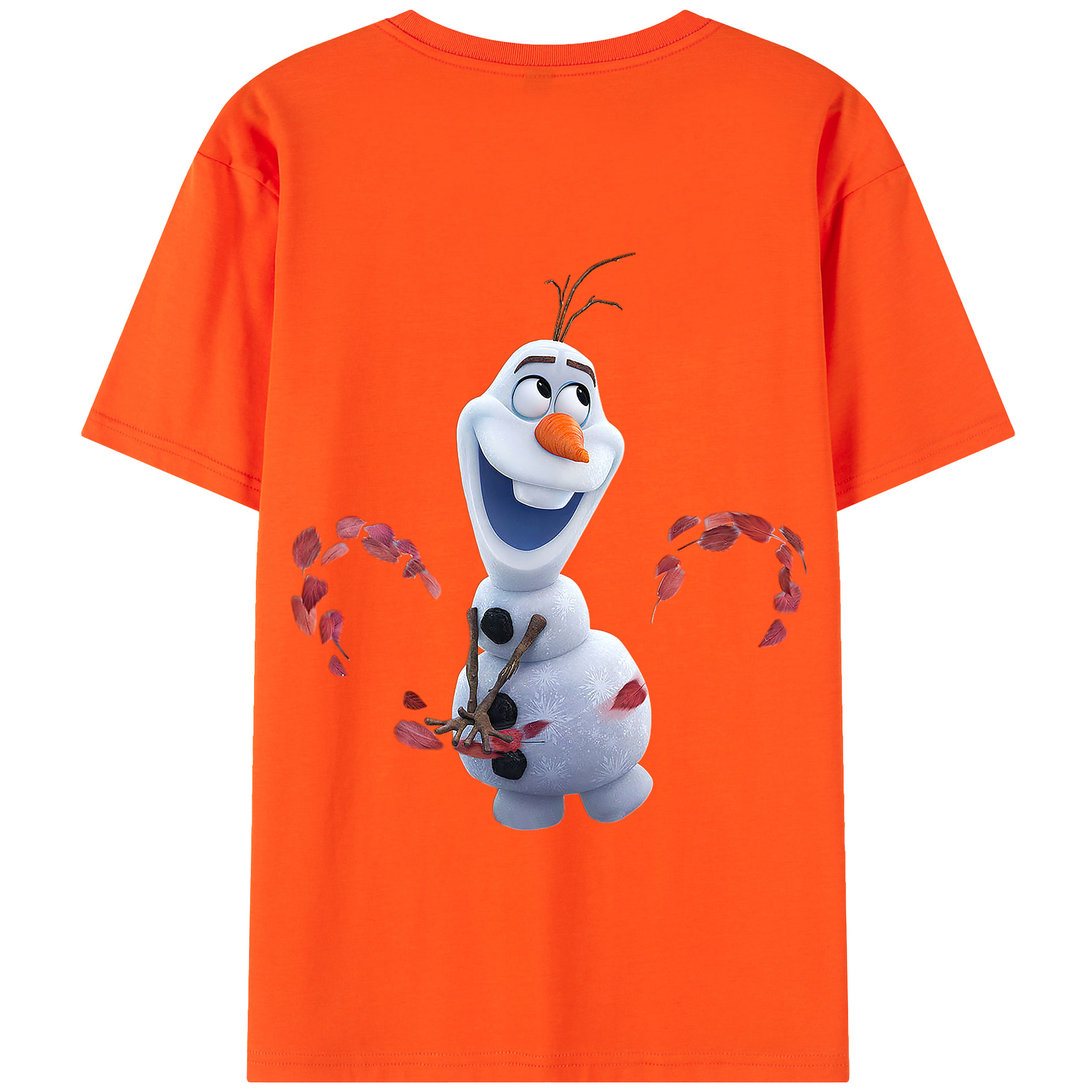 （画像用） アナと雪の女王 アンナ エルサ Frozen Anna Elsa 綿100％半袖Tシャツ（背面プリント）