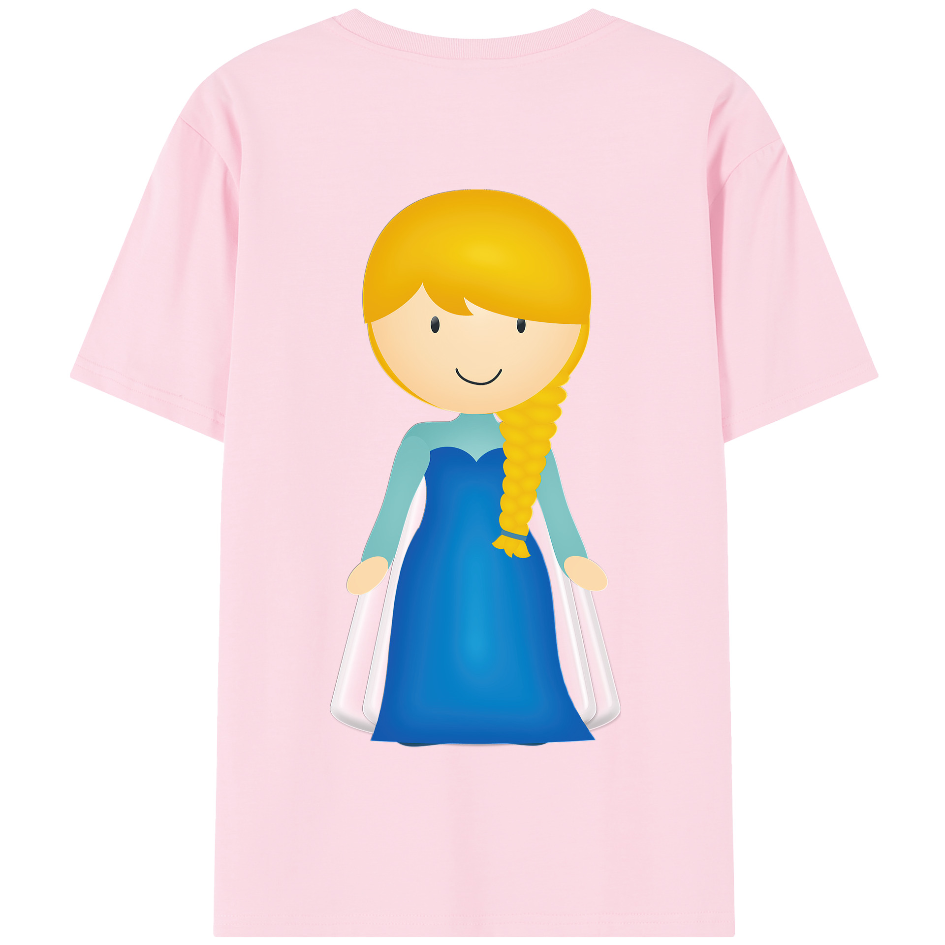 （画像用） アナと雪の女王 アンナ エルサ Frozen Anna Elsa 綿100％半袖Tシャツ（背面プリント）
