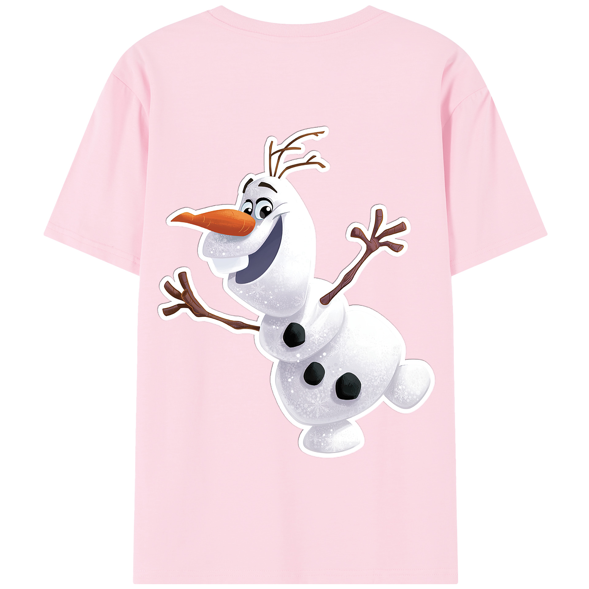 （画像用） アナと雪の女王 アンナ エルサ Frozen Anna Elsa 綿100％半袖Tシャツ（背面プリント）
