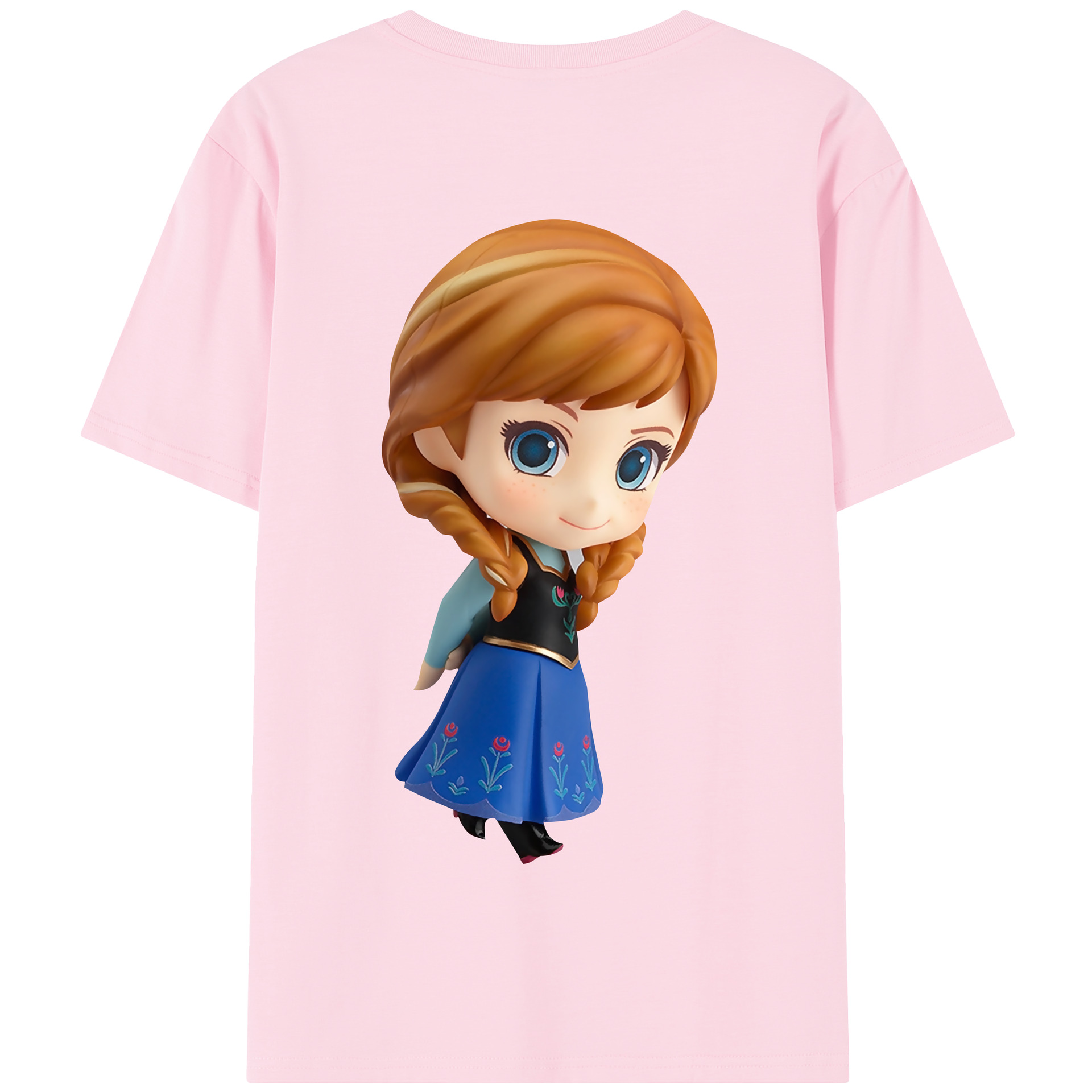 （画像用） アナと雪の女王 アンナ エルサ Frozen Anna Elsa 綿100％半袖Tシャツ（背面プリント）