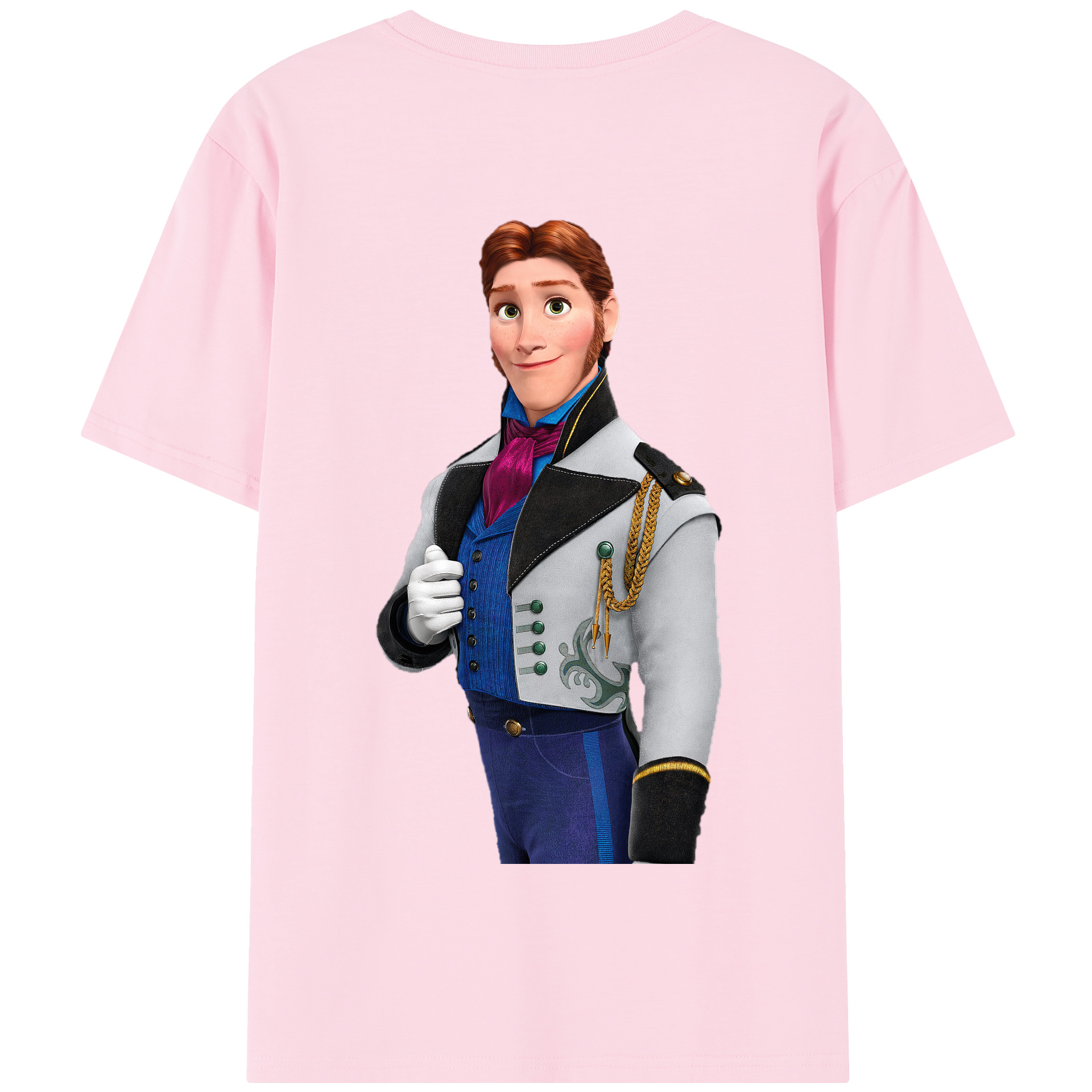 （画像用） アナと雪の女王 アンナ エルサ Frozen Anna Elsa 綿100％半袖Tシャツ（背面プリント）