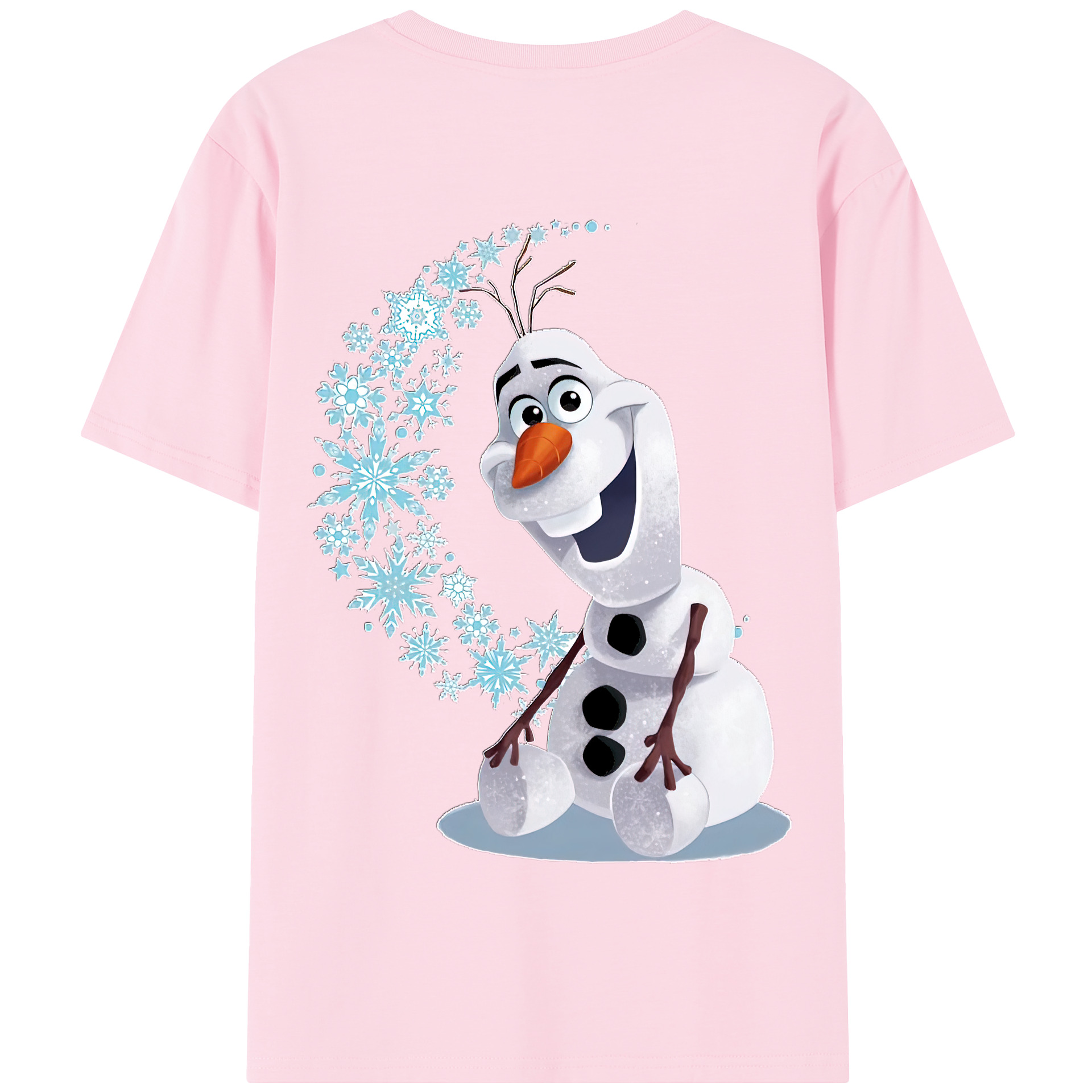 （画像用） アナと雪の女王 アンナ エルサ Frozen Anna Elsa 綿100％半袖Tシャツ（背面プリント）