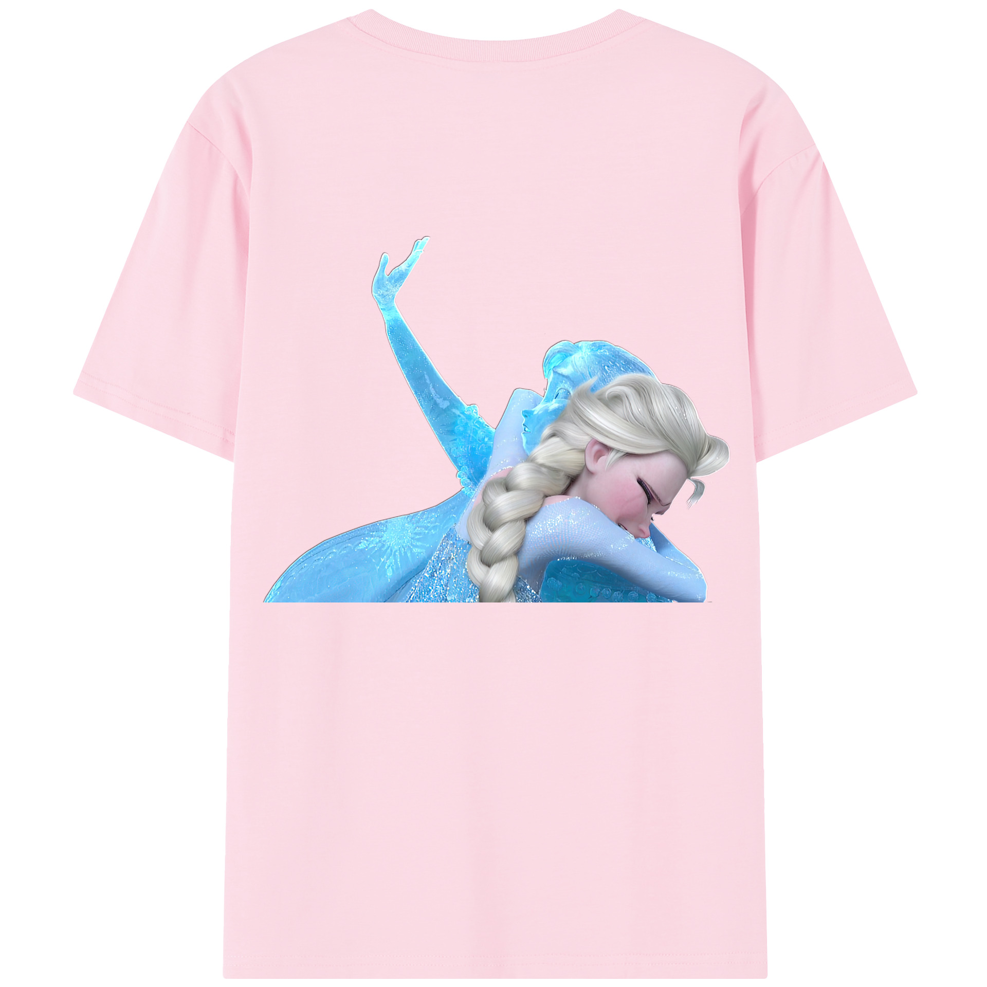 （画像用） アナと雪の女王 アンナ エルサ Frozen Anna Elsa 綿100％半袖Tシャツ（背面プリント）