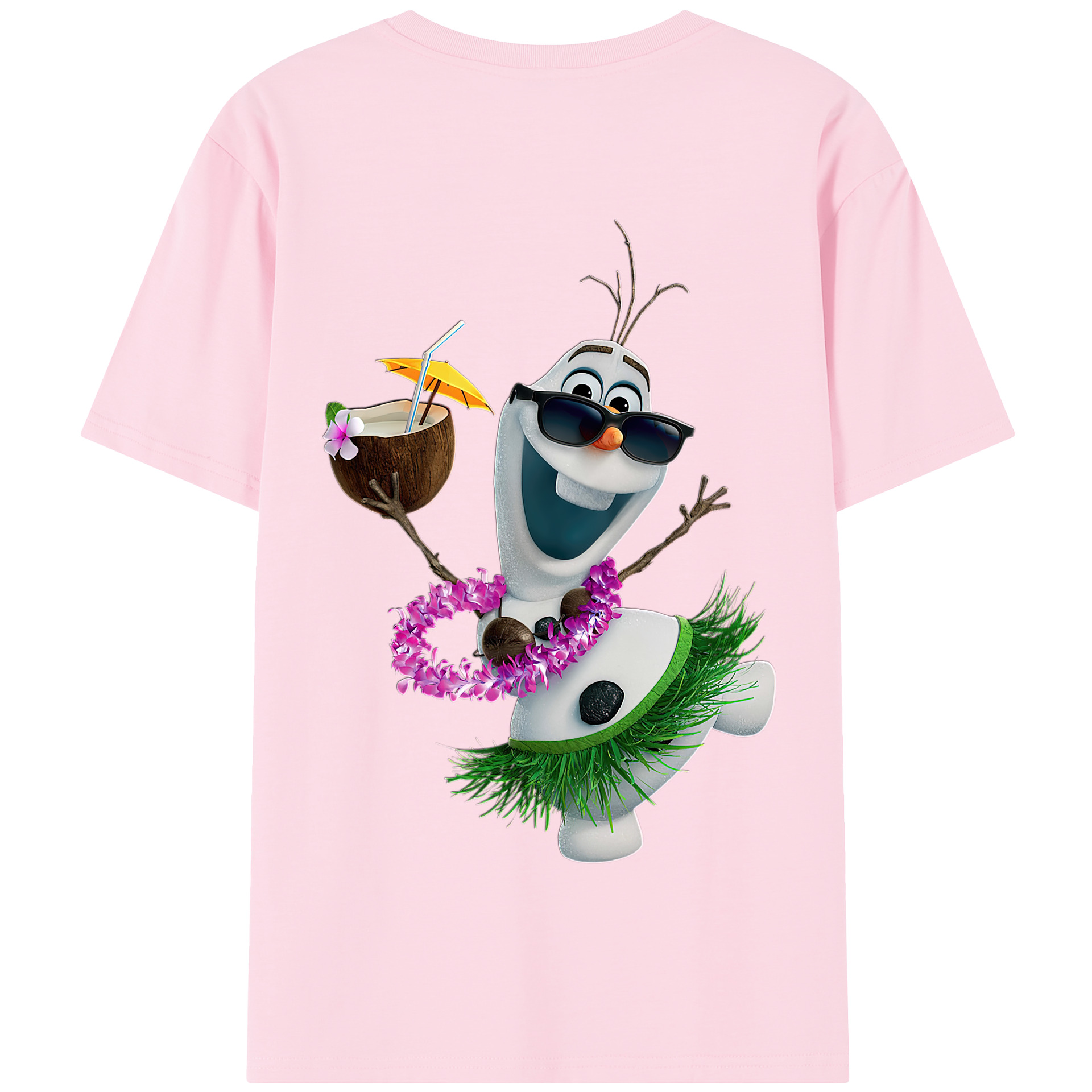 （画像用） アナと雪の女王 アンナ エルサ Frozen Anna Elsa 綿100％半袖Tシャツ（背面プリント）