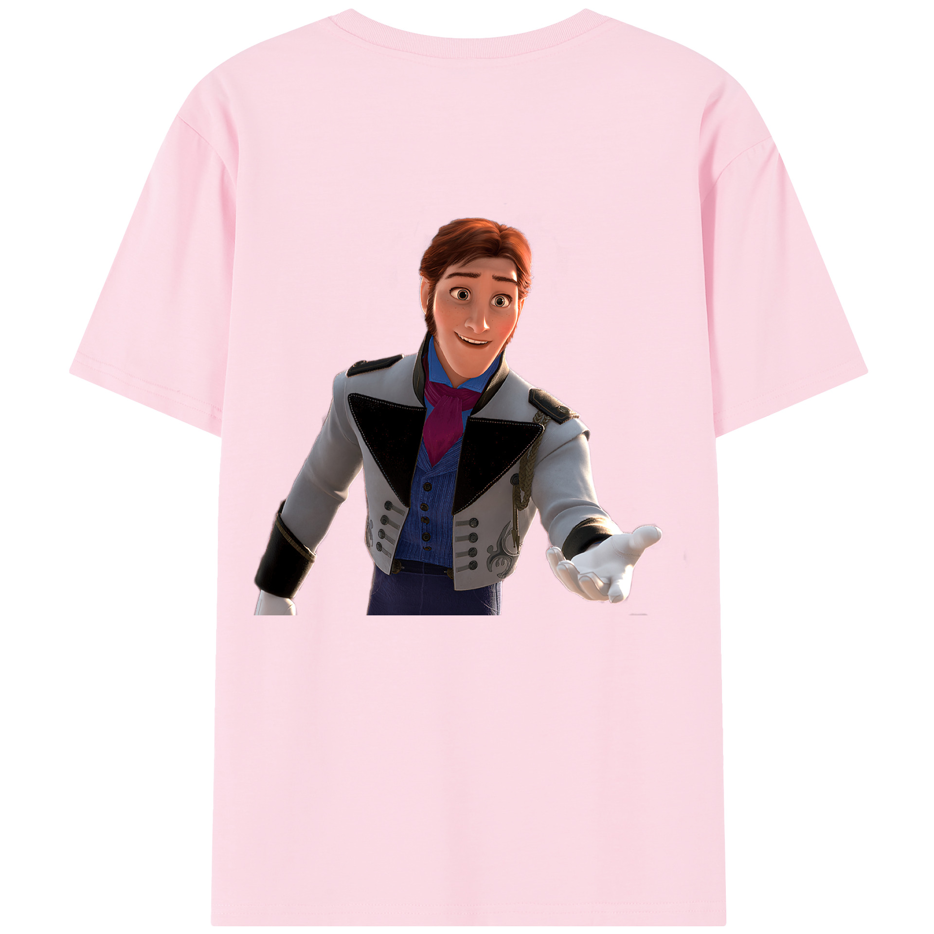 （画像用） アナと雪の女王 アンナ エルサ Frozen Anna Elsa 綿100％半袖Tシャツ（背面プリント）