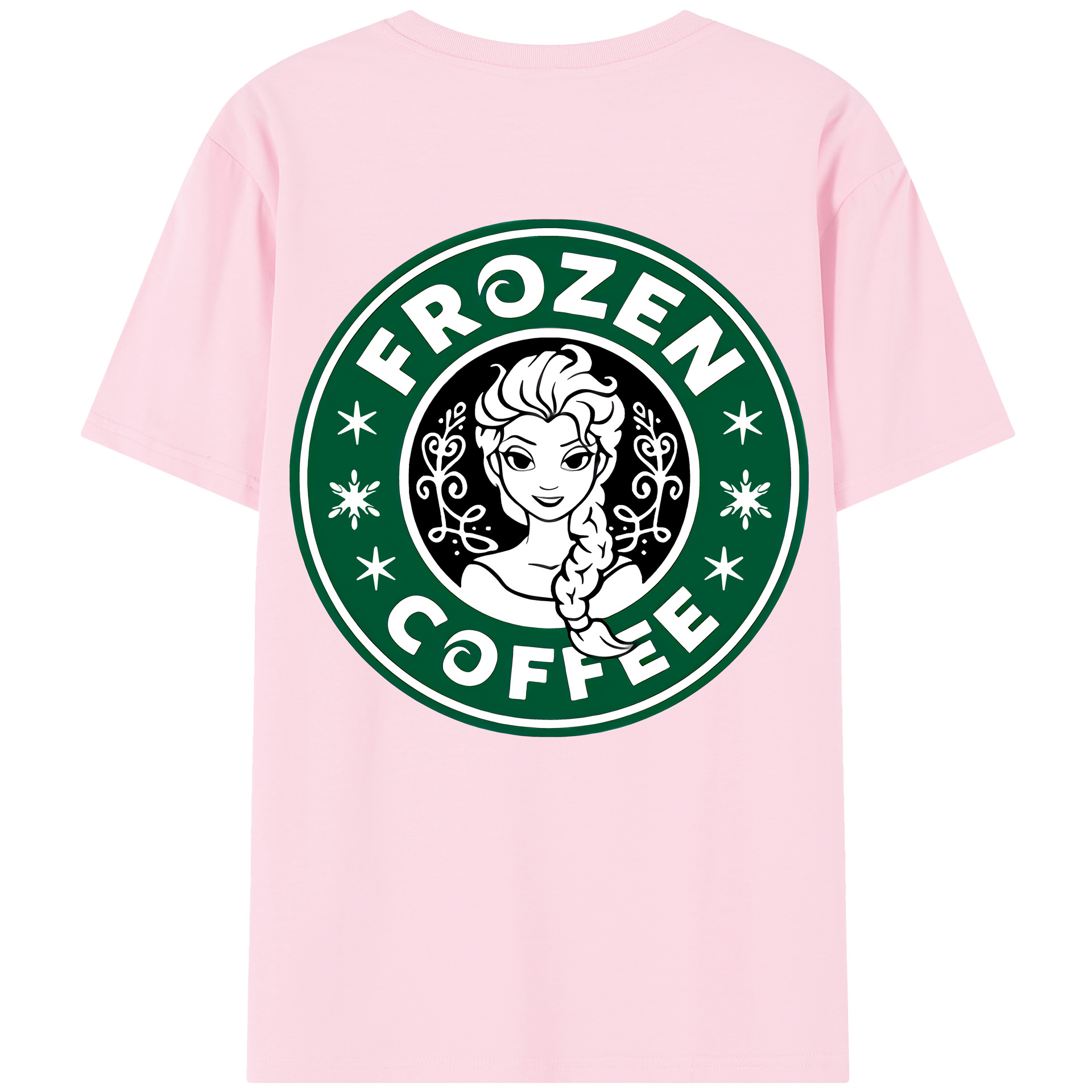 （画像用） アナと雪の女王 アンナ エルサ Frozen Anna Elsa 綿100％半袖Tシャツ（背面プリント）