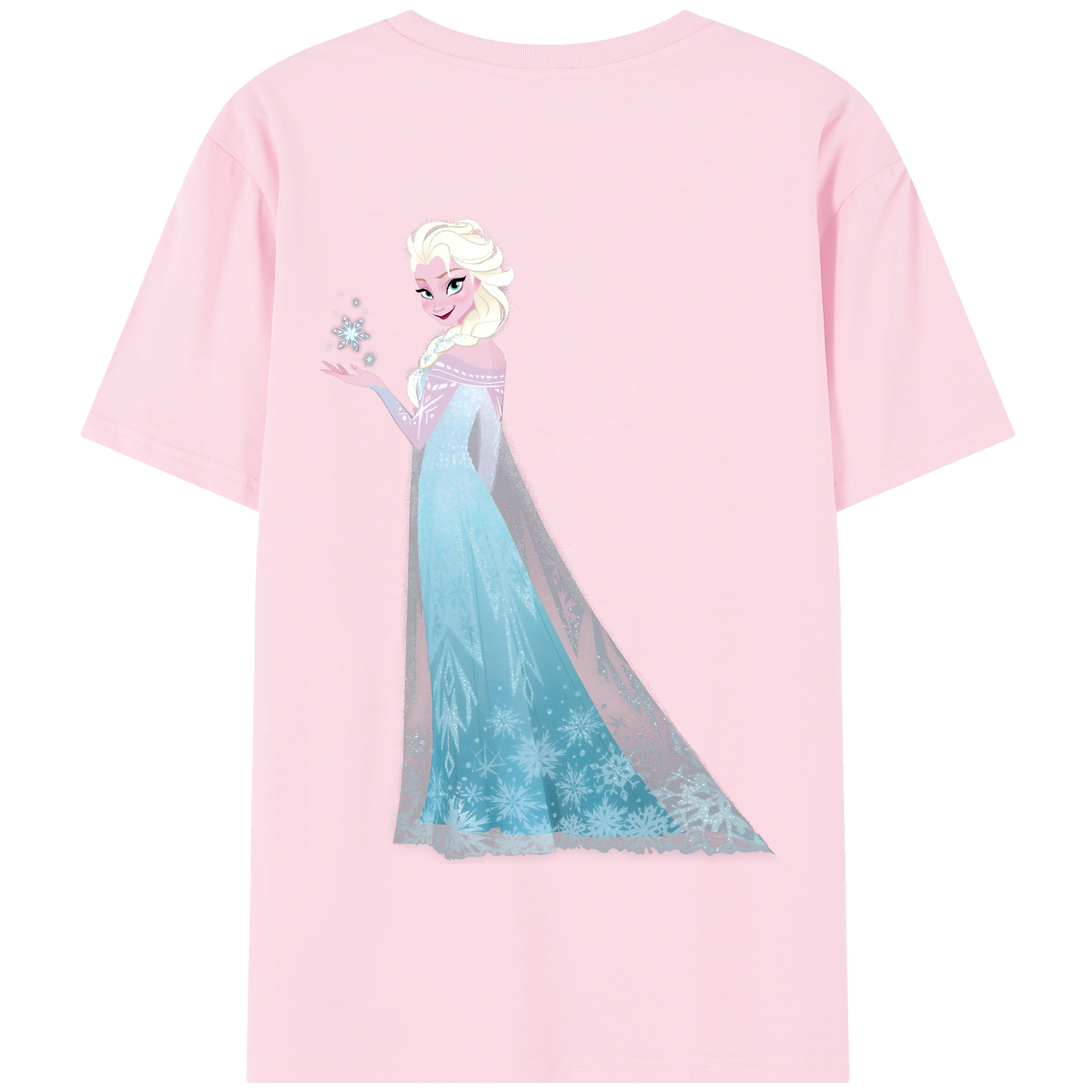 （画像用） アナと雪の女王 アンナ エルサ Frozen Anna Elsa 綿100％半袖Tシャツ（背面プリント）