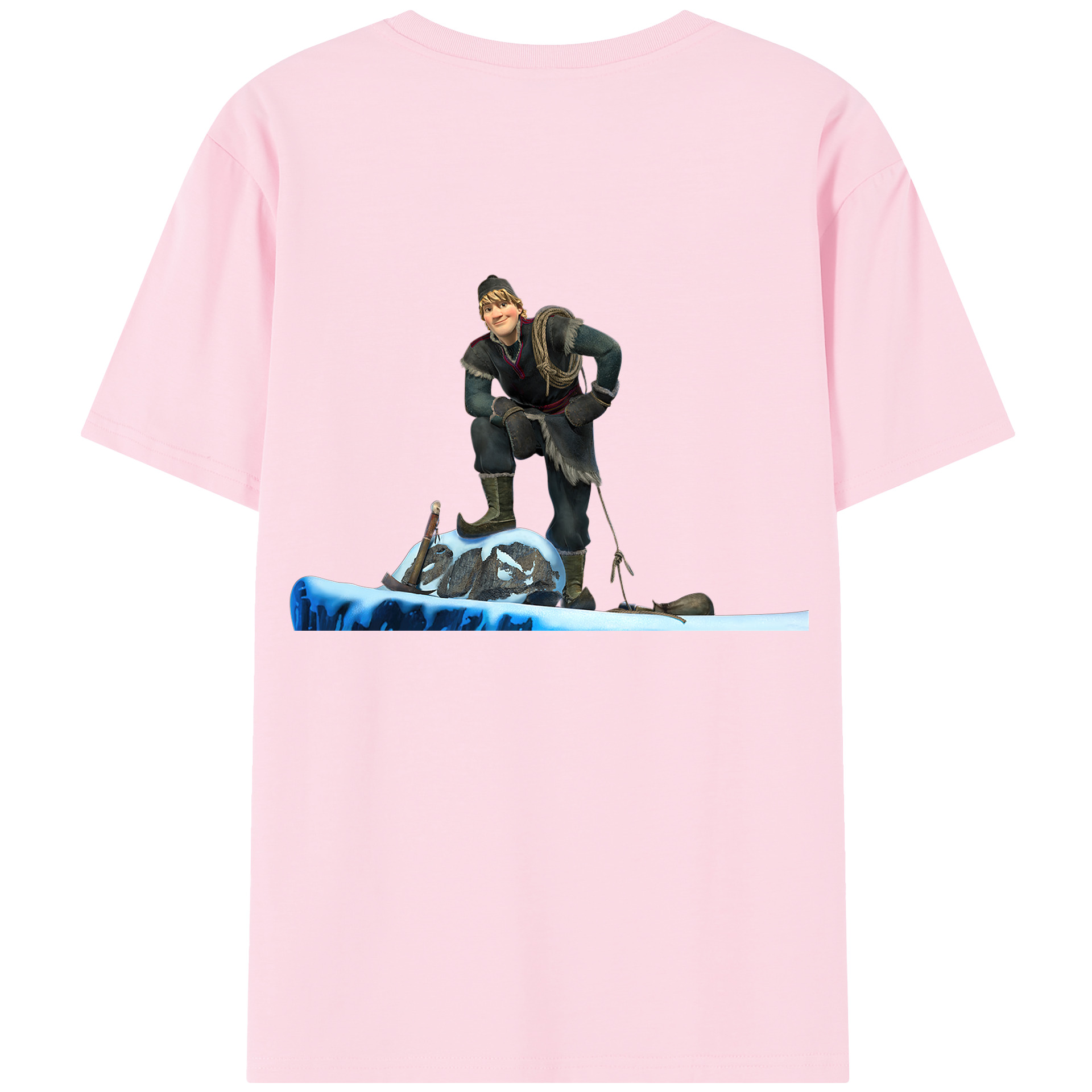 （画像用） アナと雪の女王 アンナ エルサ Frozen Anna Elsa 綿100％半袖Tシャツ（背面プリント）