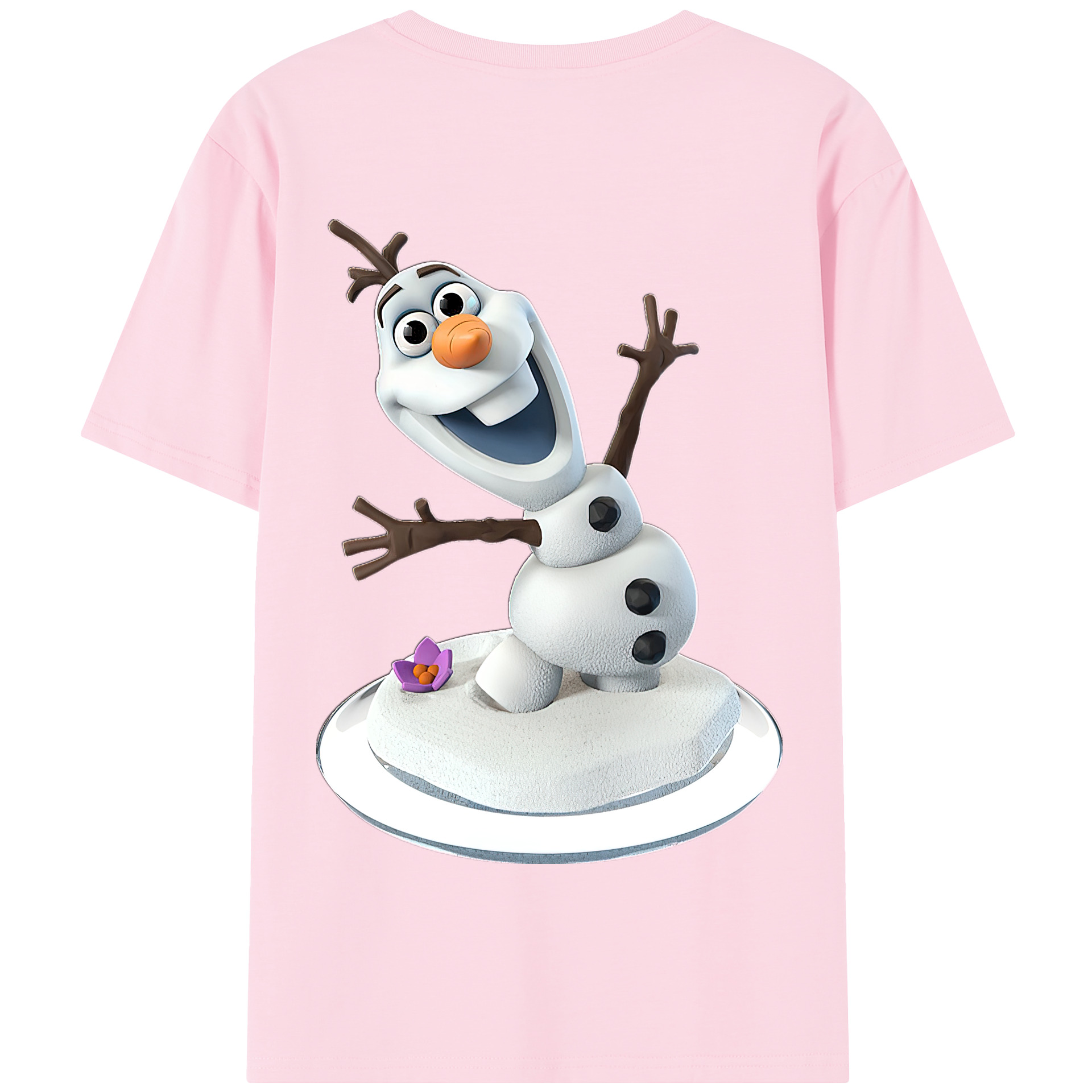 （画像用） アナと雪の女王 アンナ エルサ Frozen Anna Elsa 綿100％半袖Tシャツ（背面プリント）