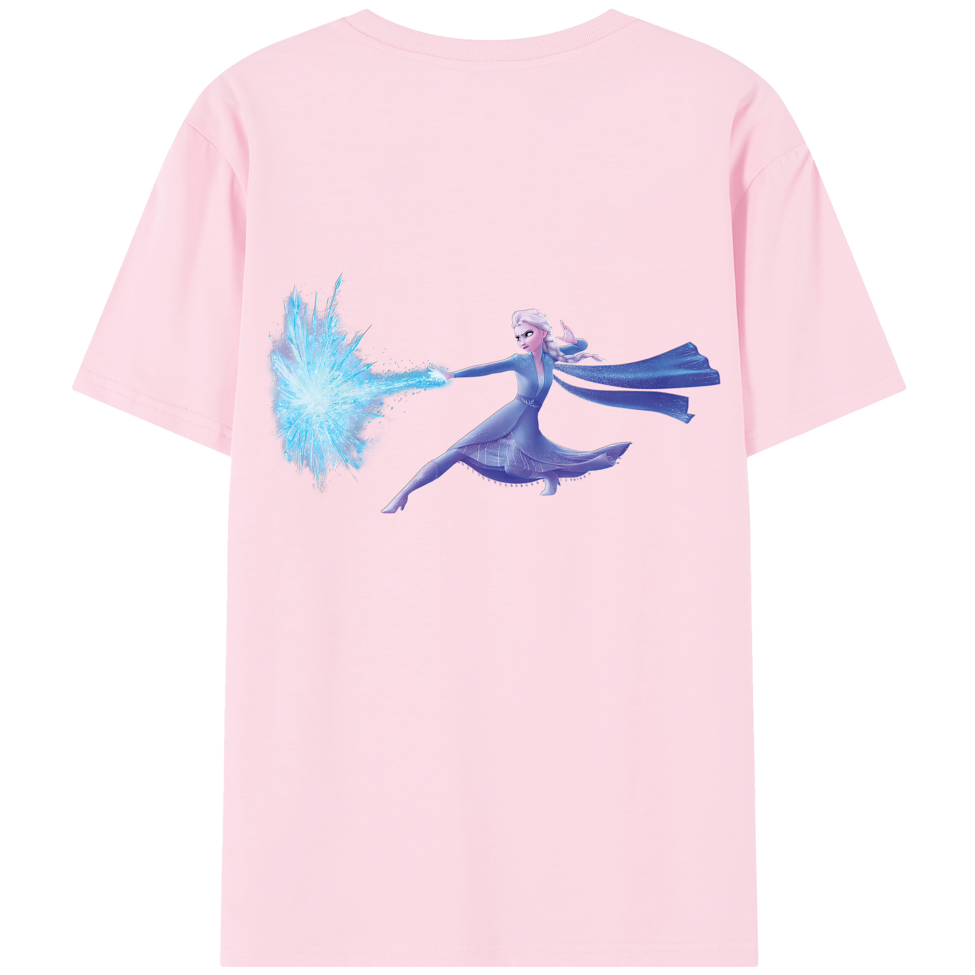 （画像用） アナと雪の女王 アンナ エルサ Frozen Anna Elsa 綿100％半袖Tシャツ（背面プリント）
