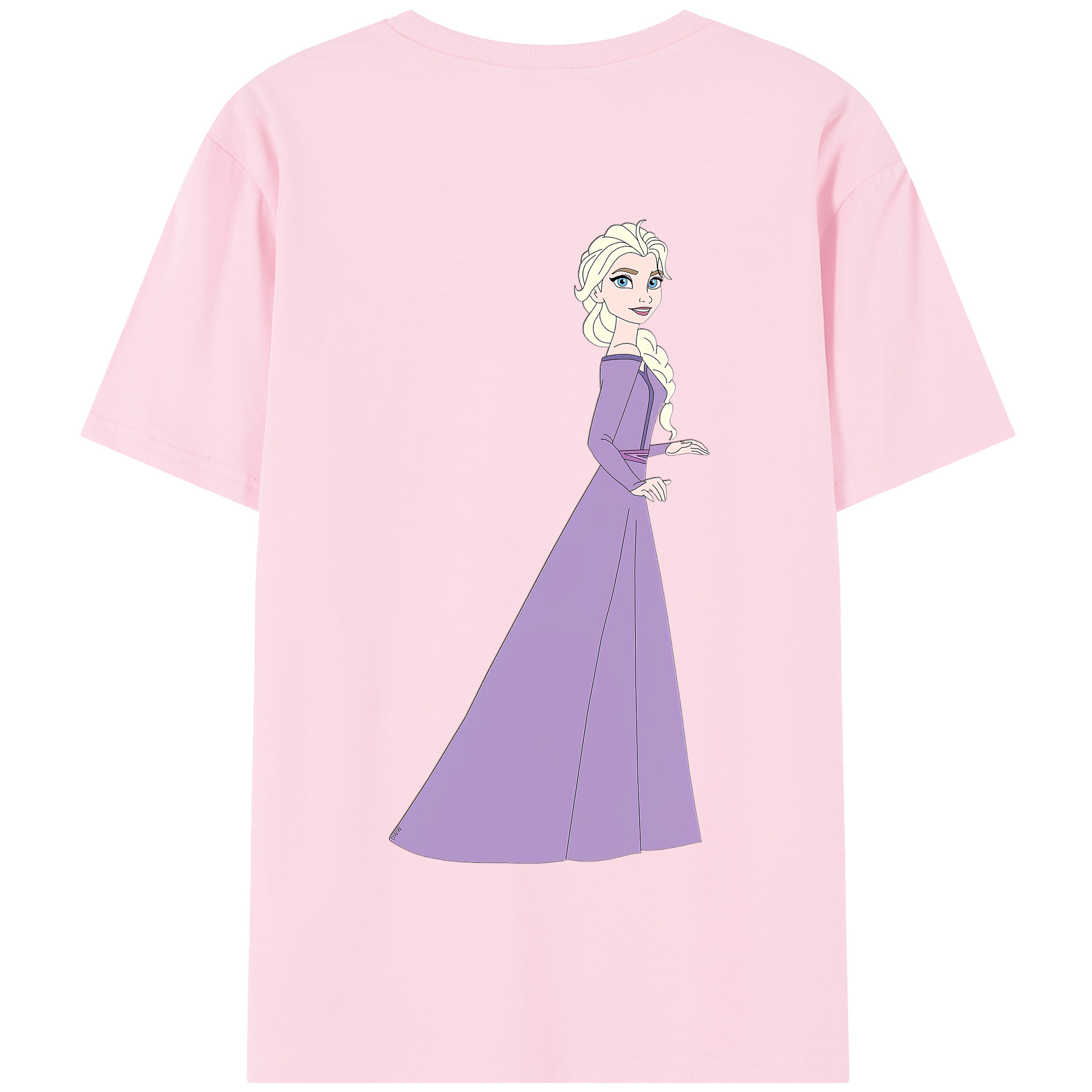 （画像用） アナと雪の女王 アンナ エルサ Frozen Anna Elsa 綿100％半袖Tシャツ（背面プリント）