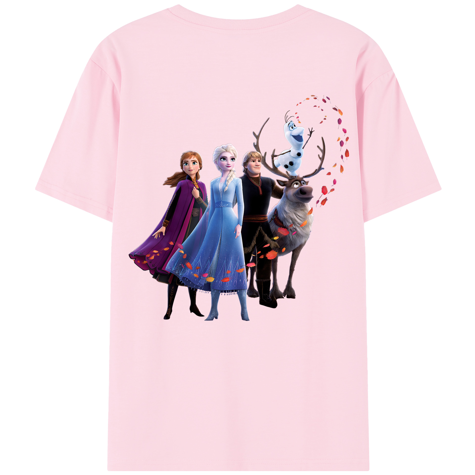 （画像用） アナと雪の女王 アンナ エルサ Frozen Anna Elsa 綿100％半袖Tシャツ（背面プリント）