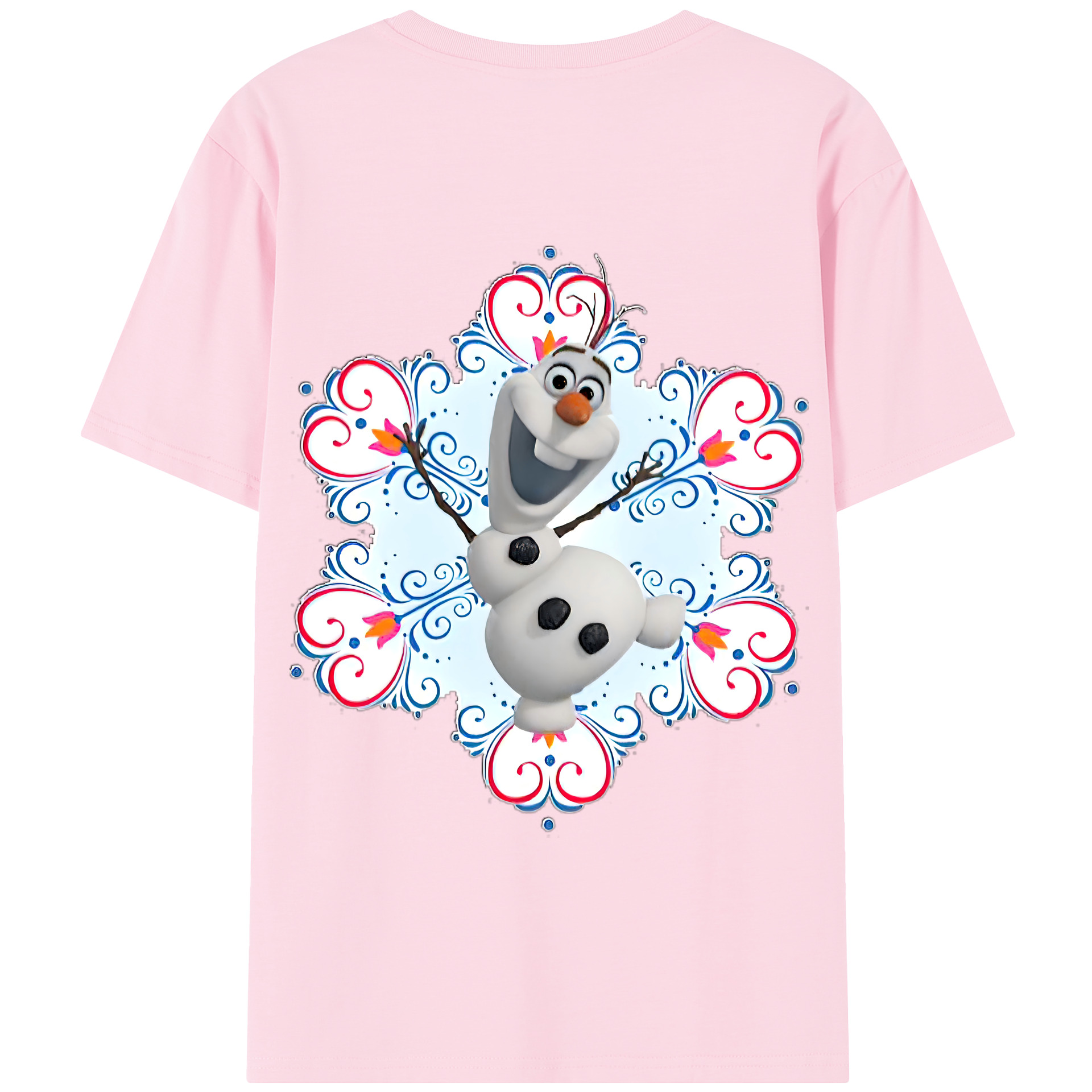 （画像用） アナと雪の女王 アンナ エルサ Frozen Anna Elsa 綿100％半袖Tシャツ（背面プリント）