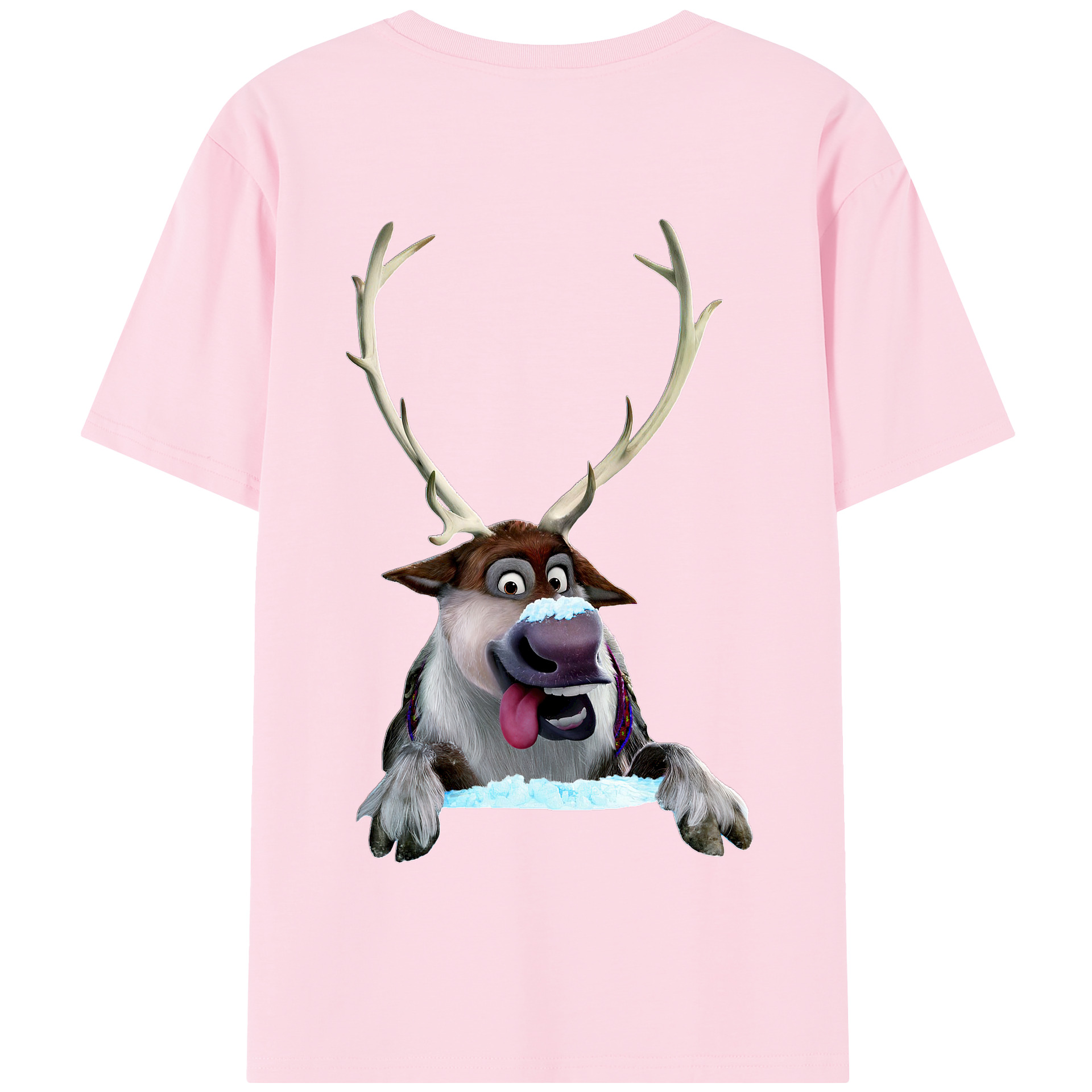 アナと雪の女王 アンナ エルサ Frozen Anna Elsa 綿100％半袖Tシャツ（背面プリント）