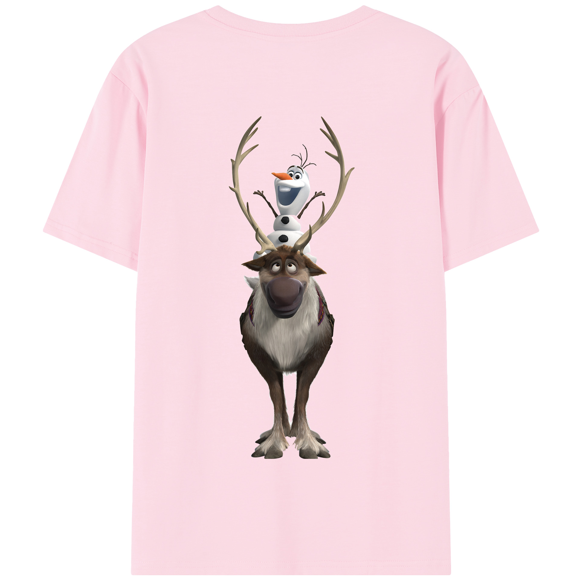 （画像用） アナと雪の女王 アンナ エルサ Frozen Anna Elsa 綿100％半袖Tシャツ（背面プリント）