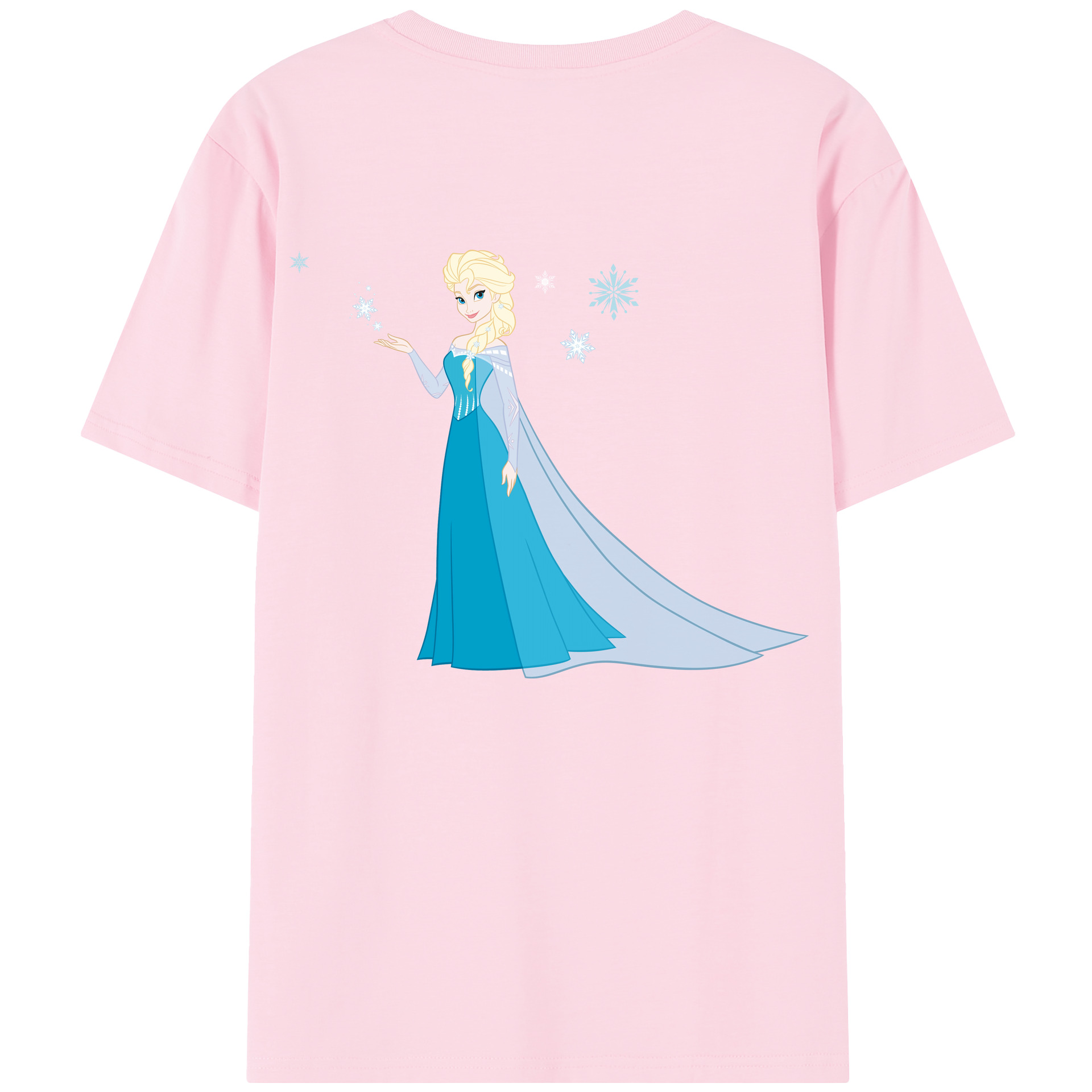 （画像用） アナと雪の女王 アンナ エルサ Frozen Anna Elsa 綿100％半袖Tシャツ（背面プリント）