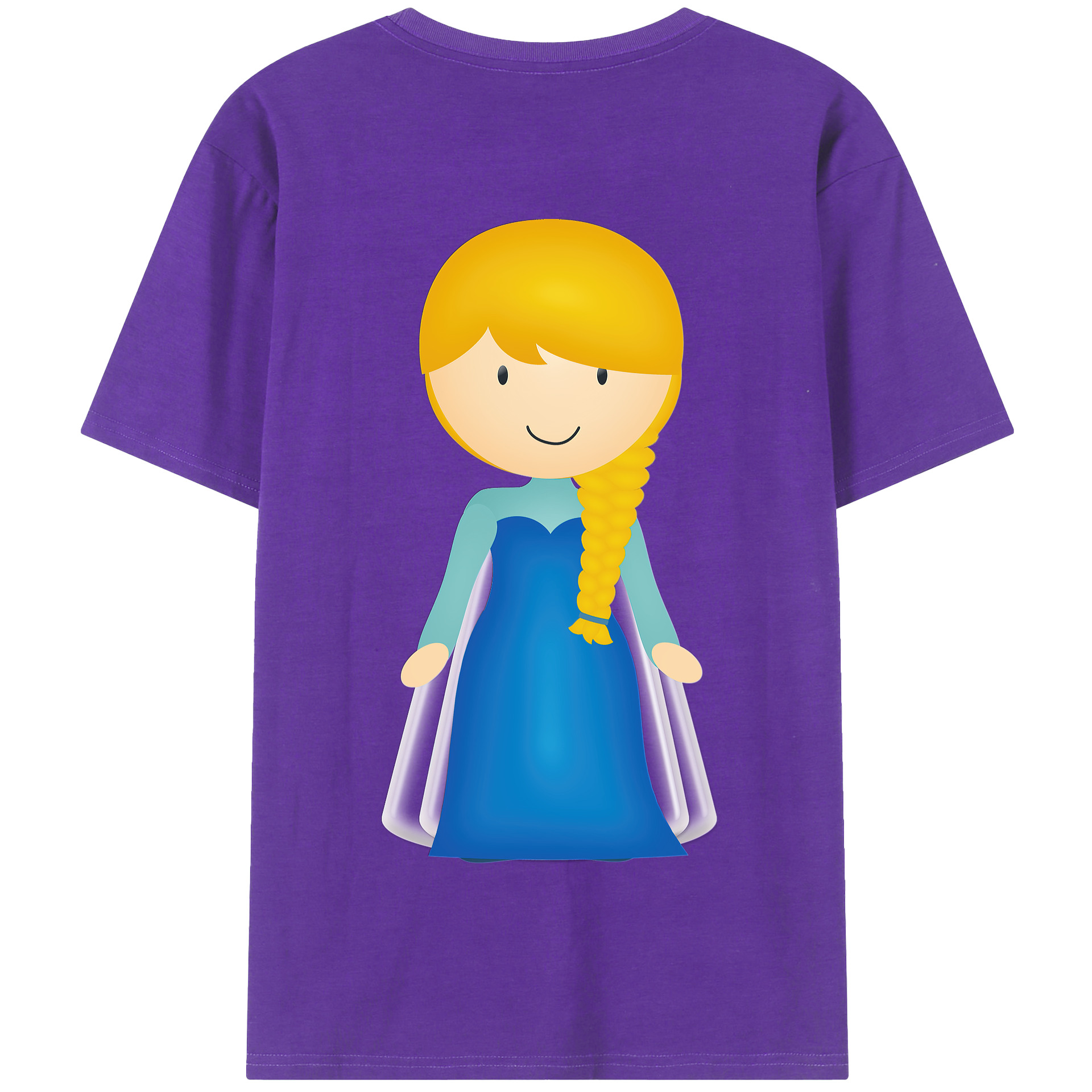 （画像用） アナと雪の女王 アンナ エルサ Frozen Anna Elsa 綿100％半袖Tシャツ（背面プリント）