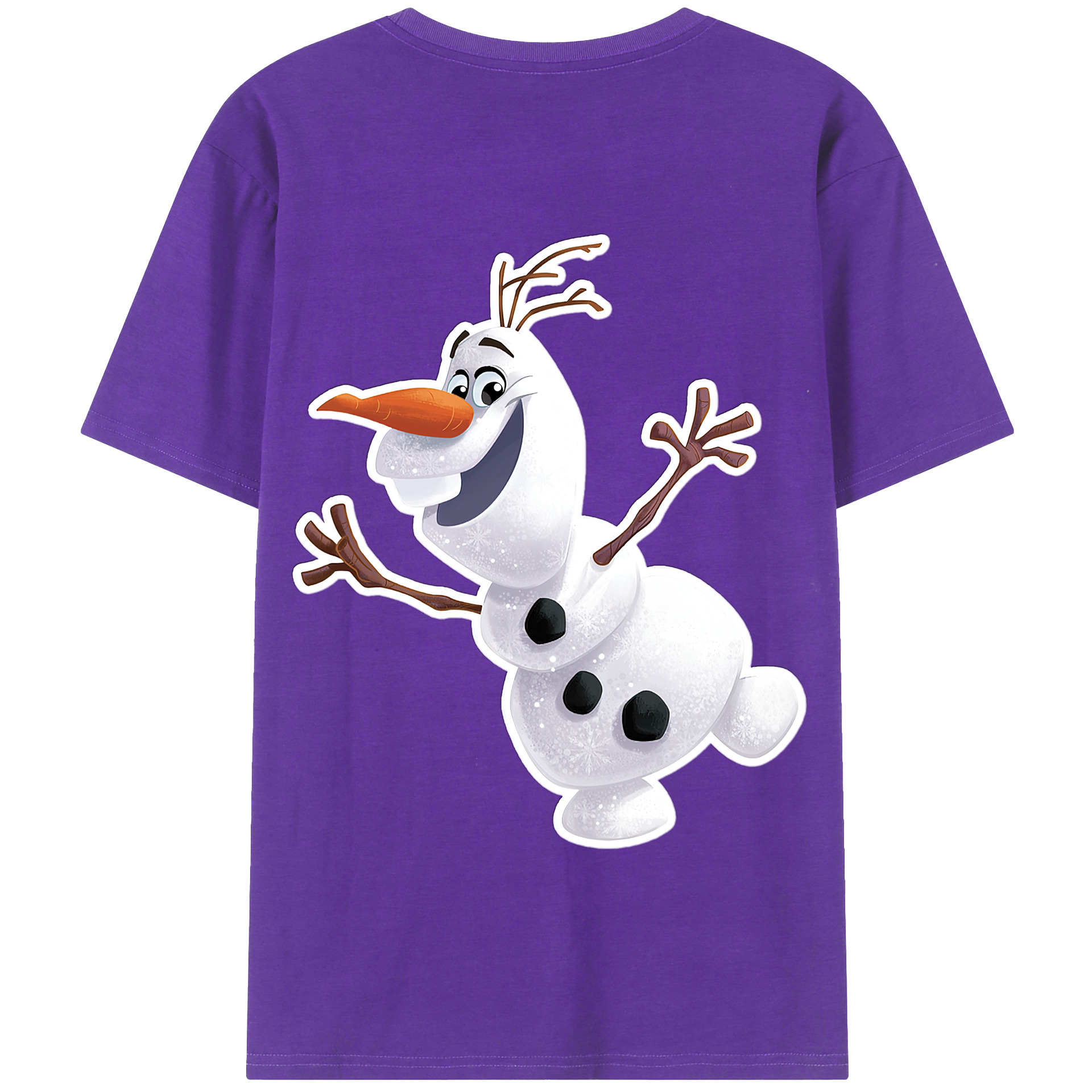 （画像用） アナと雪の女王 アンナ エルサ Frozen Anna Elsa 綿100％半袖Tシャツ（背面プリント）