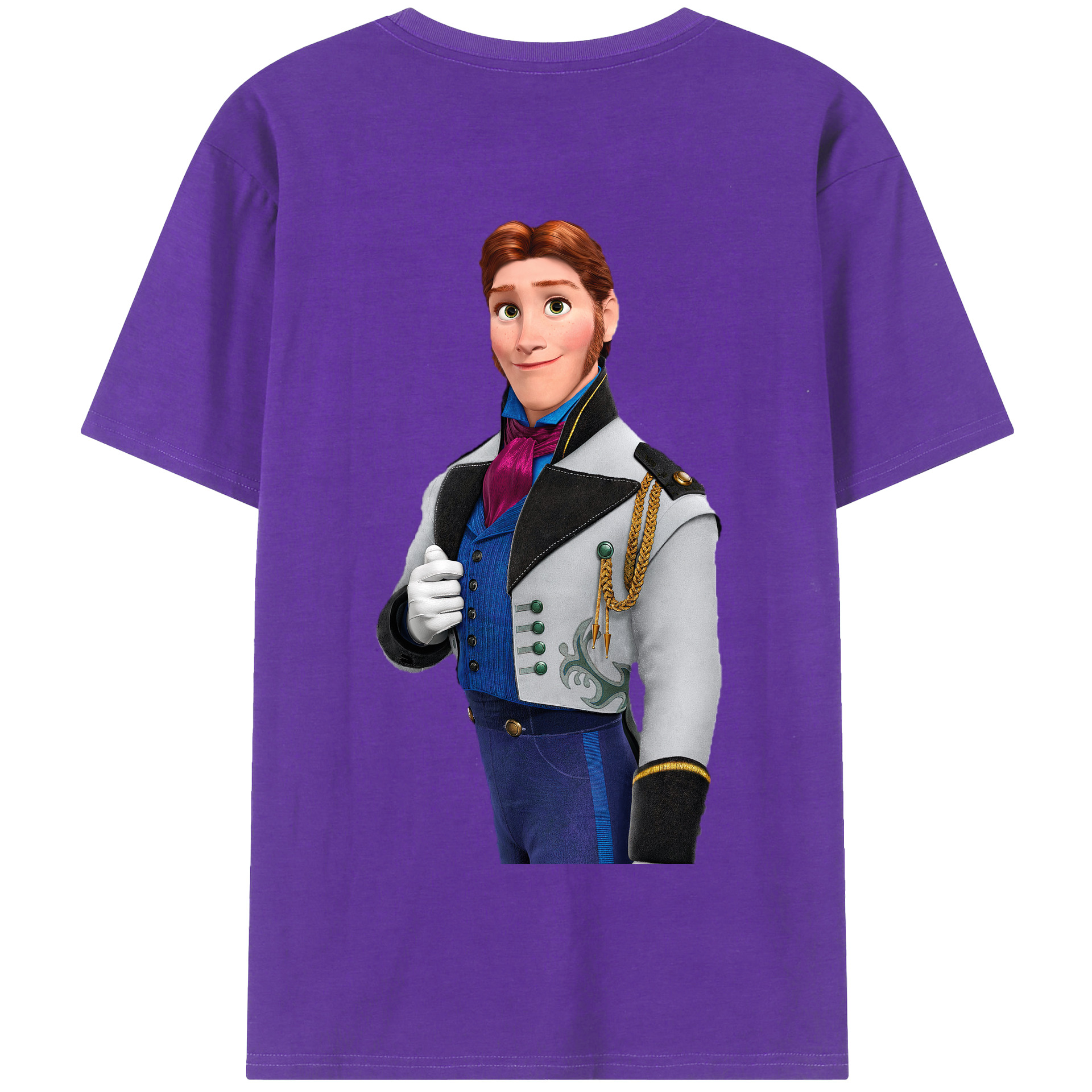 （画像用） アナと雪の女王 アンナ エルサ Frozen Anna Elsa 綿100％半袖Tシャツ（背面プリント）