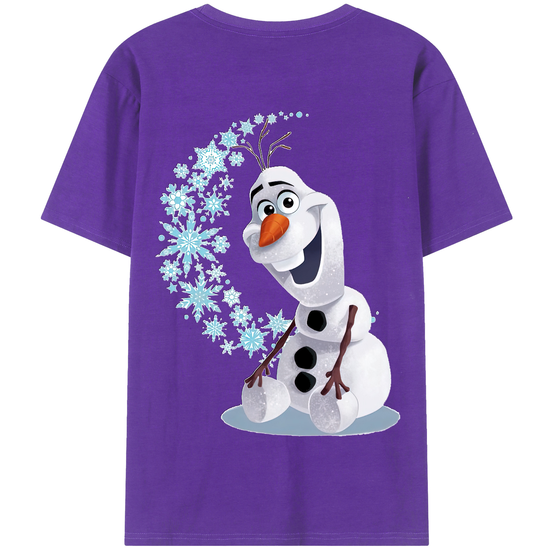 （画像用） アナと雪の女王 アンナ エルサ Frozen Anna Elsa 綿100％半袖Tシャツ（背面プリント）