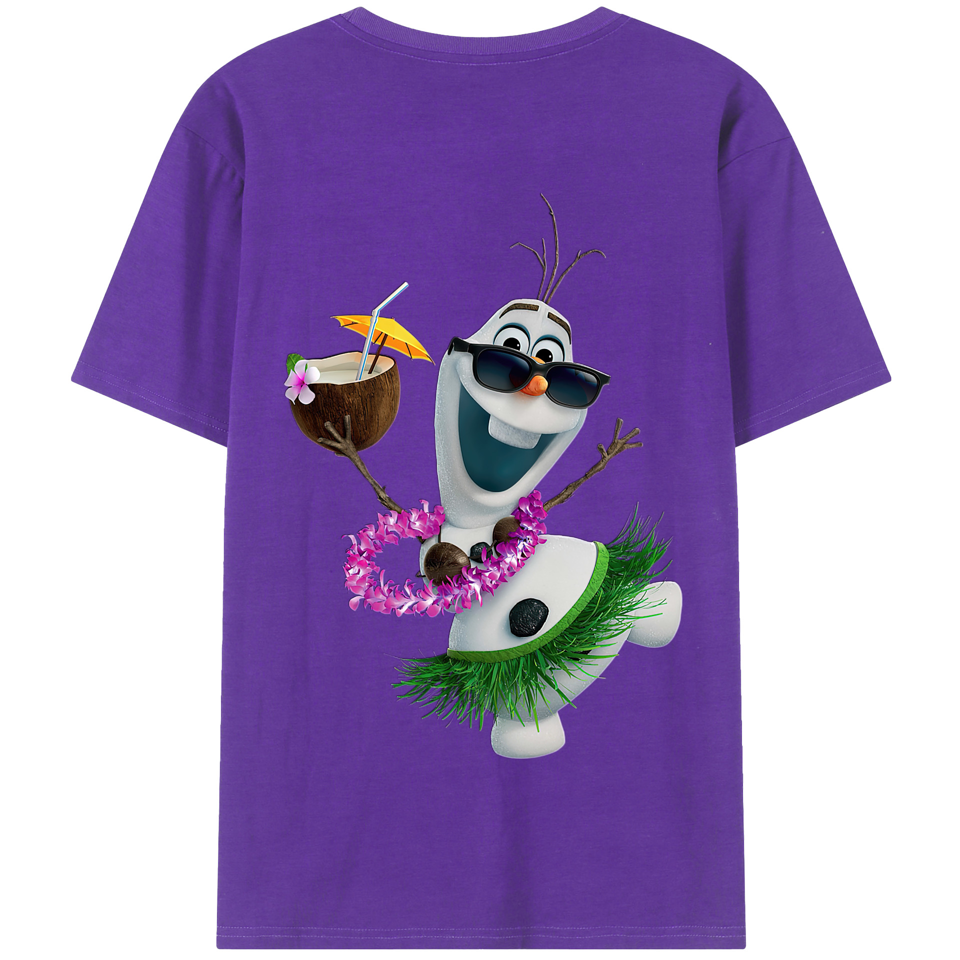 （画像用） アナと雪の女王 アンナ エルサ Frozen Anna Elsa 綿100％半袖Tシャツ（背面プリント）