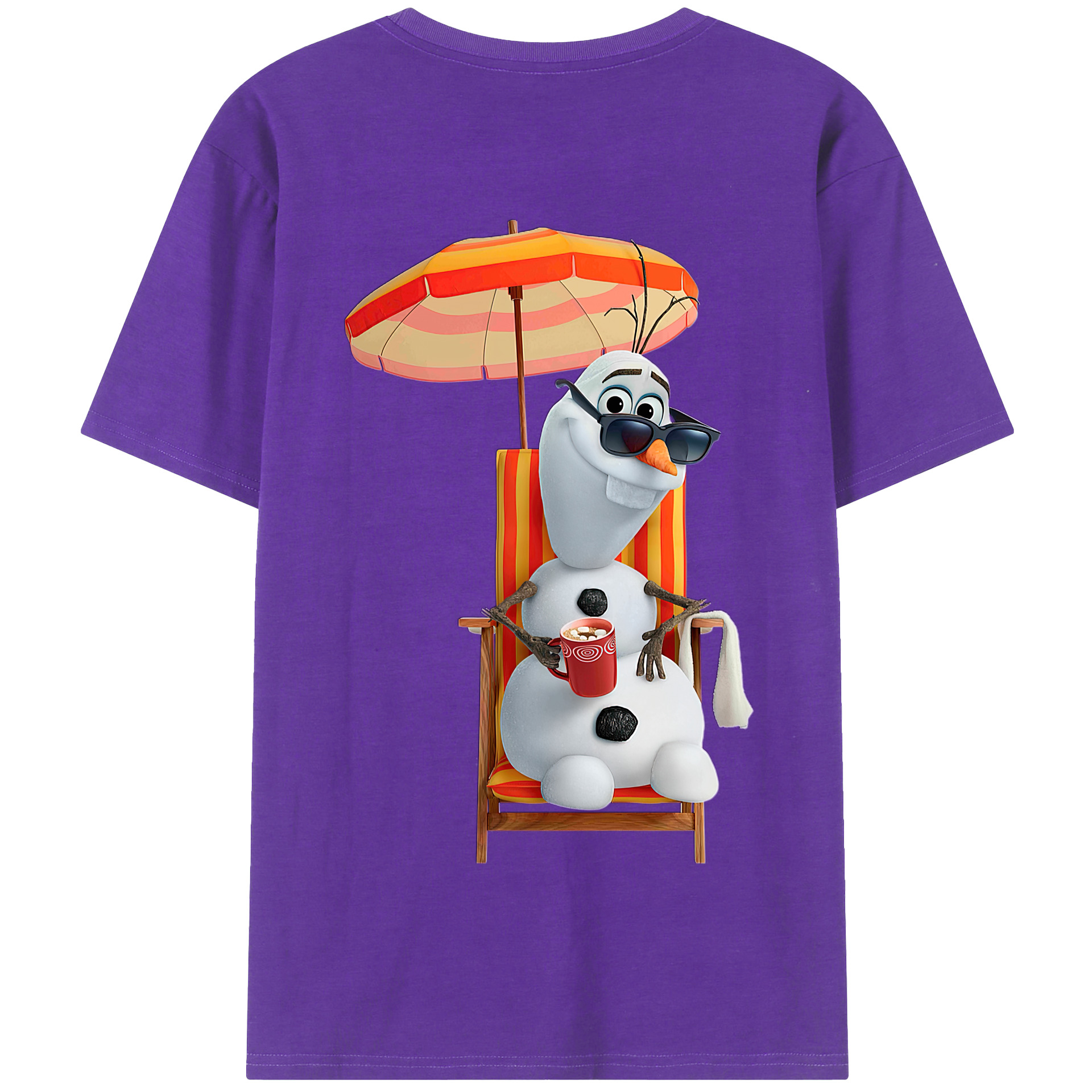 （画像用） アナと雪の女王 アンナ エルサ Frozen Anna Elsa 綿100％半袖Tシャツ（背面プリント）