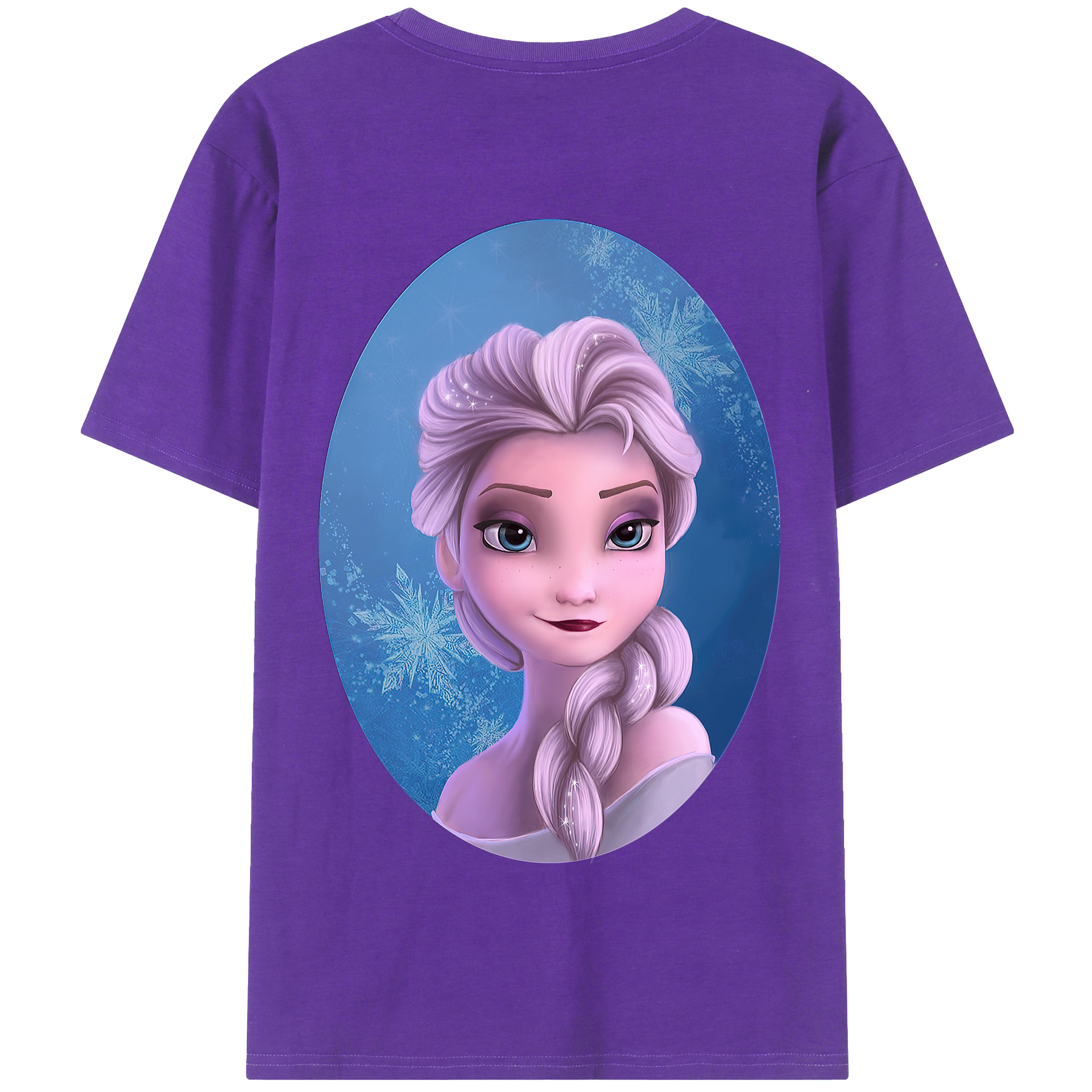 （画像用） アナと雪の女王 アンナ エルサ Frozen Anna Elsa 綿100％半袖Tシャツ（背面プリント）