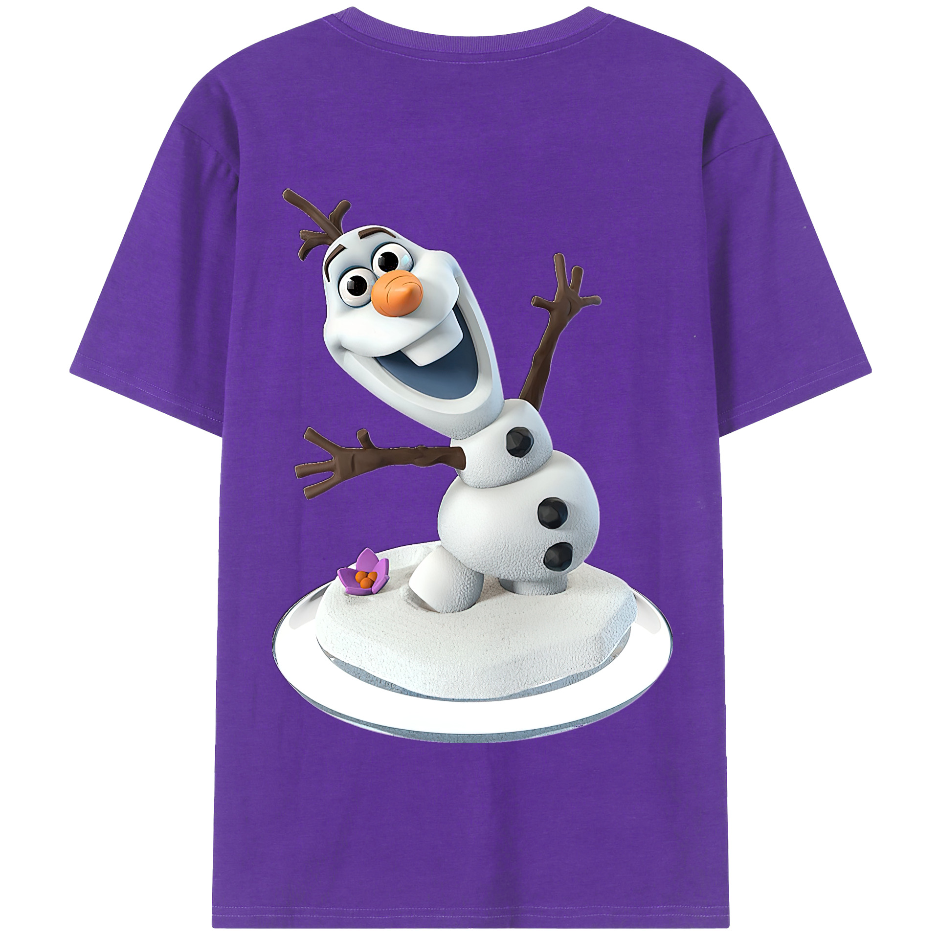 （画像用） アナと雪の女王 アンナ エルサ Frozen Anna Elsa 綿100％半袖Tシャツ（背面プリント）
