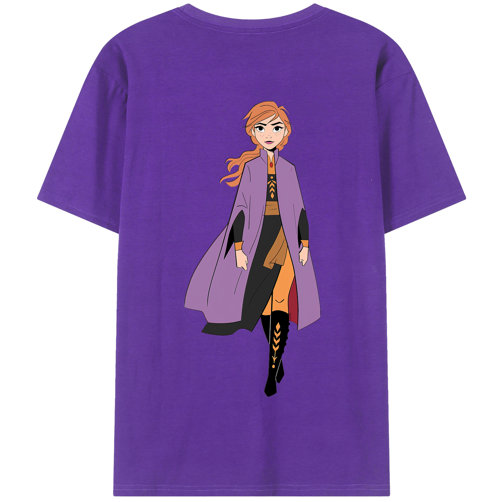 （画像用） アナと雪の女王 アンナ エルサ Frozen Anna Elsa 綿100％半袖Tシャツ（背面プリント）